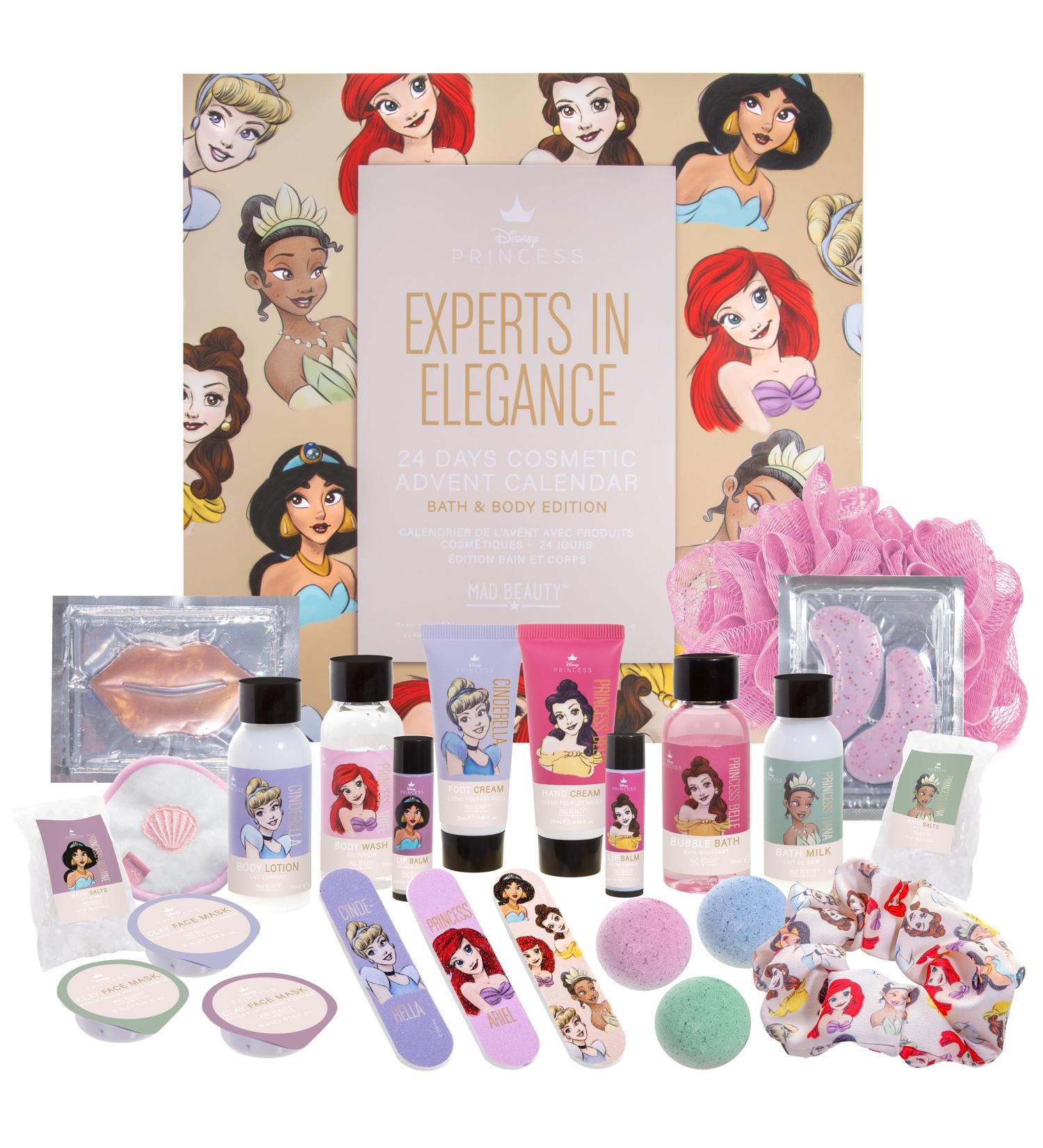 Mad Beauty Disney Princess Advent Calendar - 24-Day Skincare & Beauty Gift Set | Cruelty-Free Face Masks & Bath Products | Perfect for Women & Kids - Buy Online on SooperMarket.com