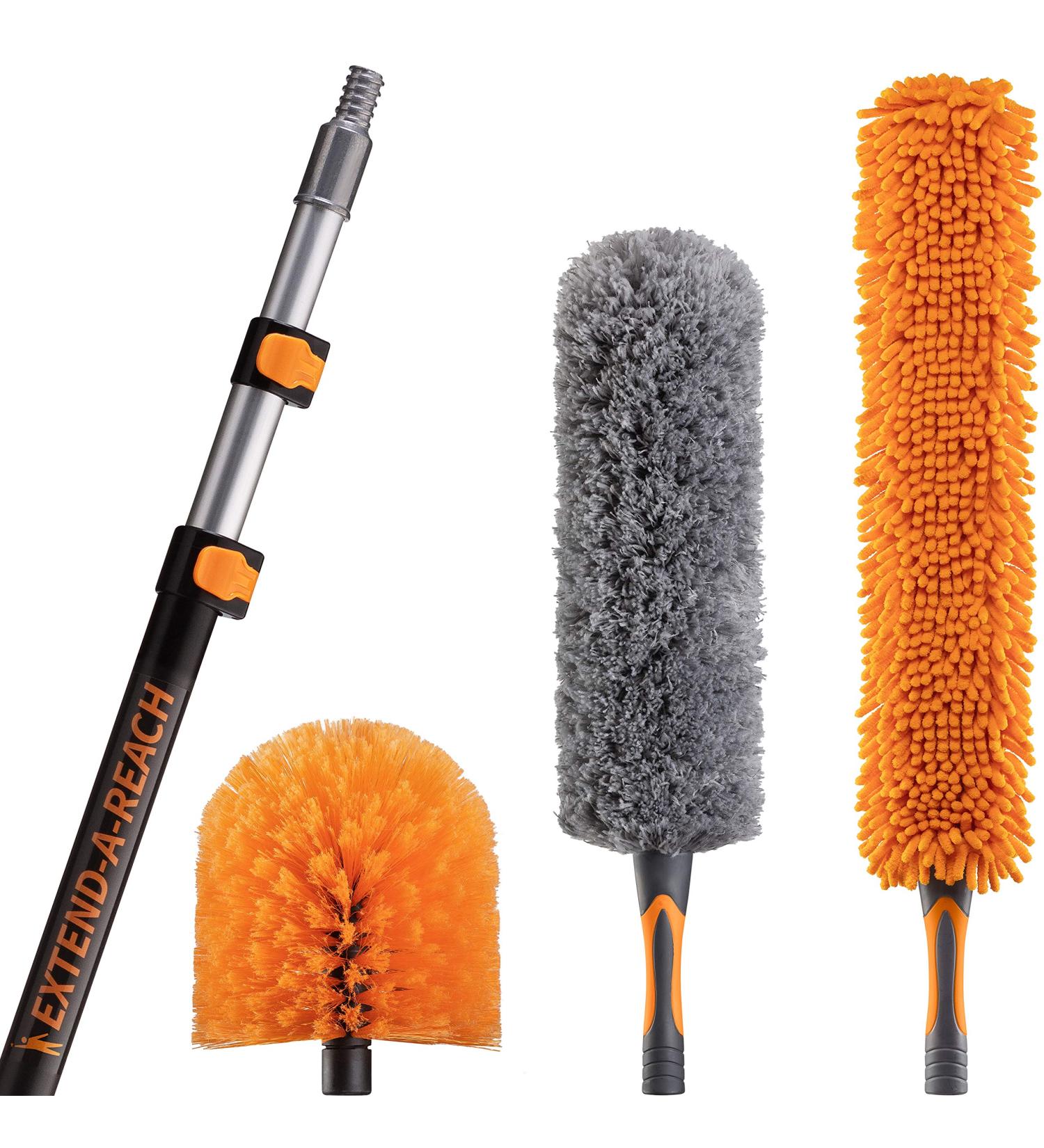 20ft High Reach Duster Kit with 5-12ft Extension Pole | Ultimate Cleaning Kit for High Ceilings, Fans & Cobwebs - Buy Online on SooperMarket.com