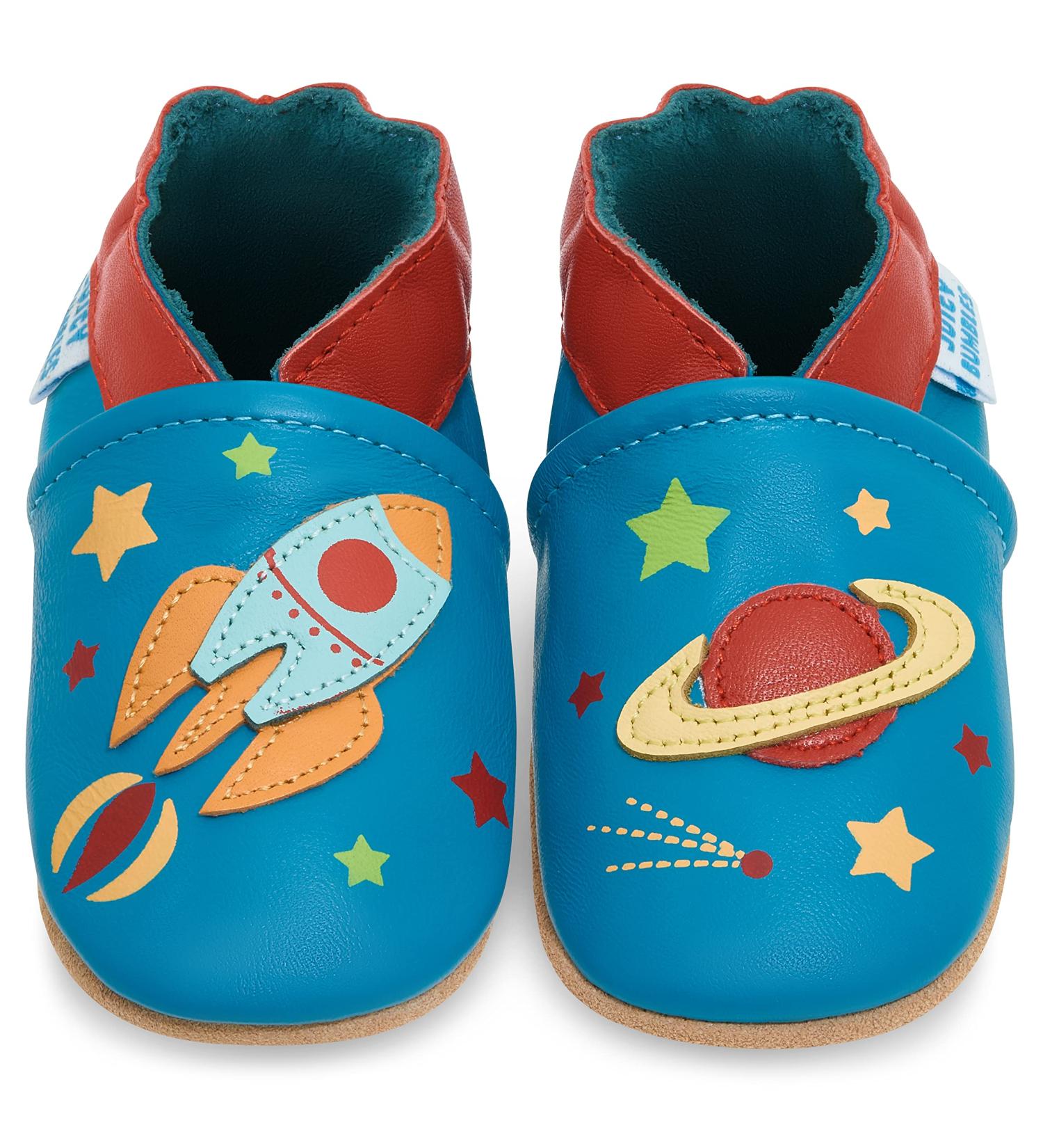 Soft Sole Leather Baby Shoes for 12-18 Months - Spaceship Design for Boys and Girls - Buy Online on SooperMarket.com
