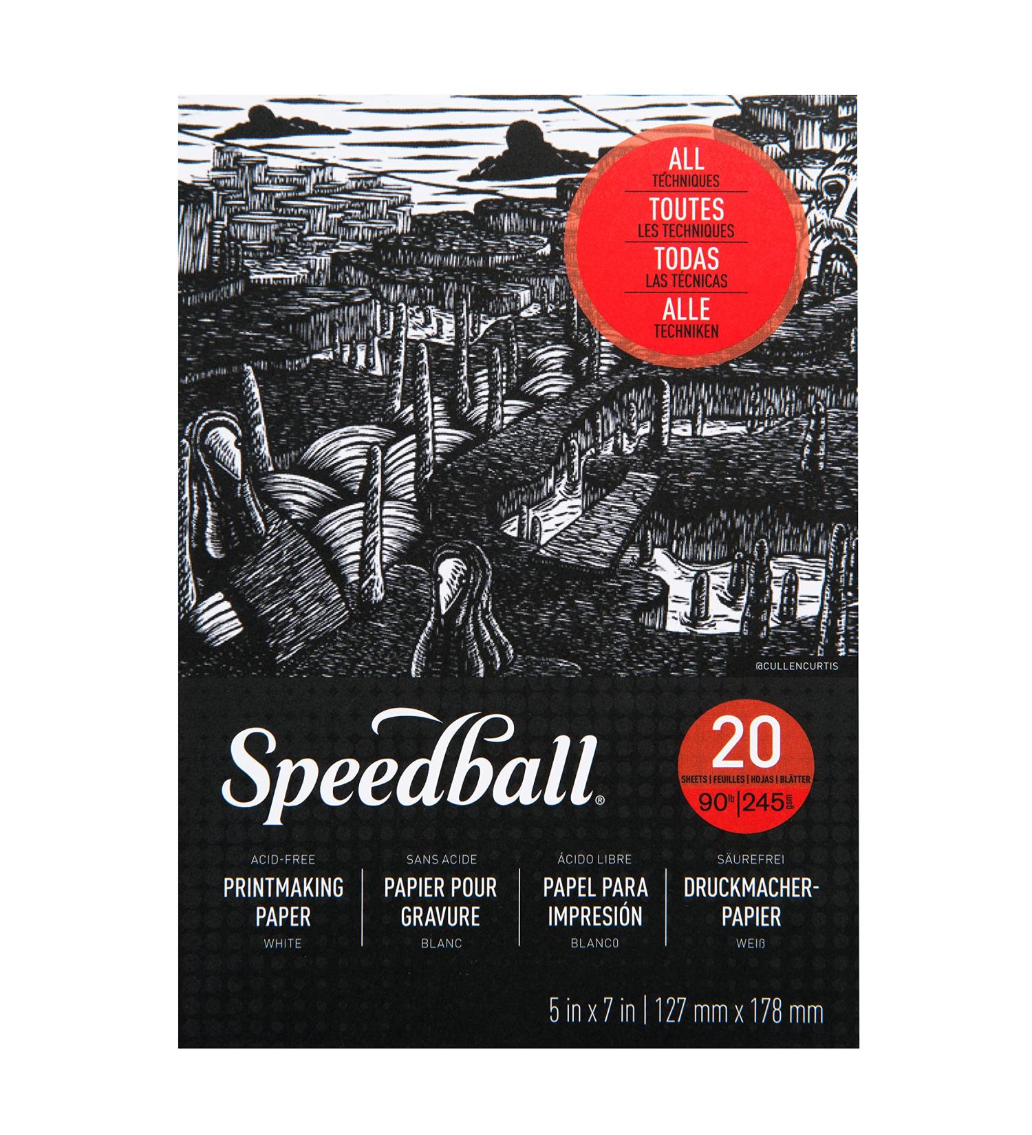 Speedball Printmaking Paper Pad - 5 x 7 White - High-Quality Artist Grade Paper - Buy Online on SooperMarket.com
