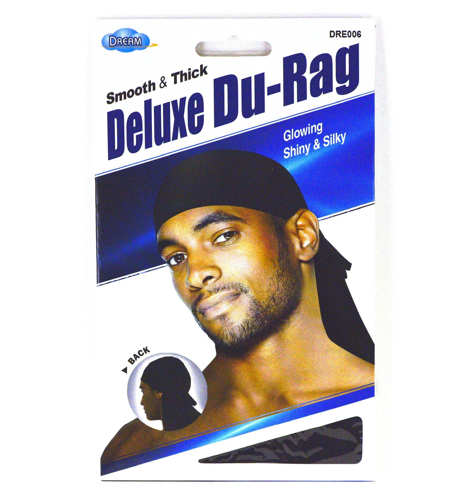 Dream Deluxe Du-Rag Smooth & Thick Black One Size Black
