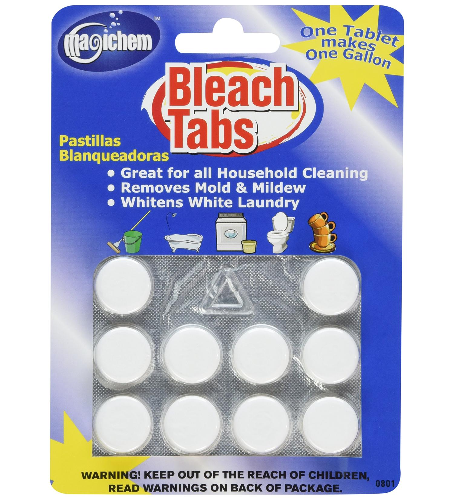 Buy Magichem Bleach Tabs - Makes 10 Gallons per Card | 4 Cards per Order | International Shipping - Buy Online on SooperMarket.com