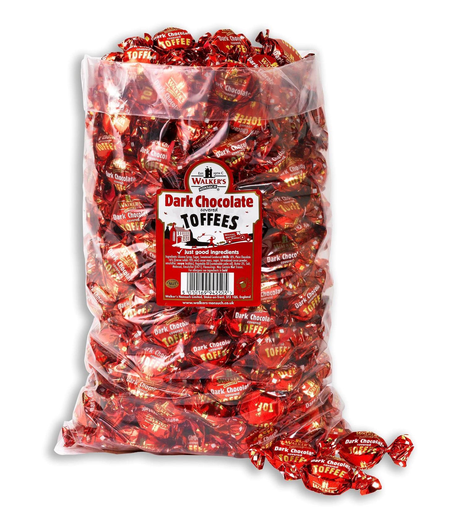 WALKERS Plain Chocolate TOFFEES 500g
