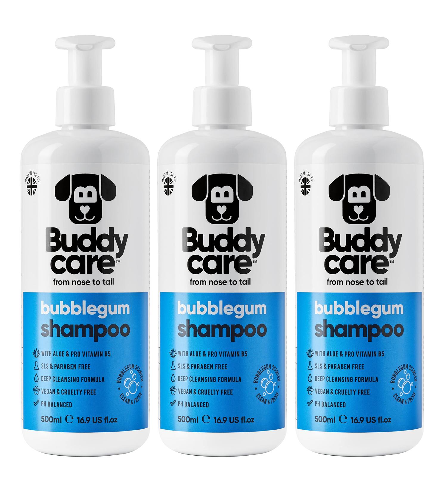Buy BuddyCare Chewing Gum Dog Shampoo - Deep Cleaning Aloe Vera & B5 Sweet Fragrance | 500ml x3 - Best International Shipping - Buy Online on SooperMarket.com