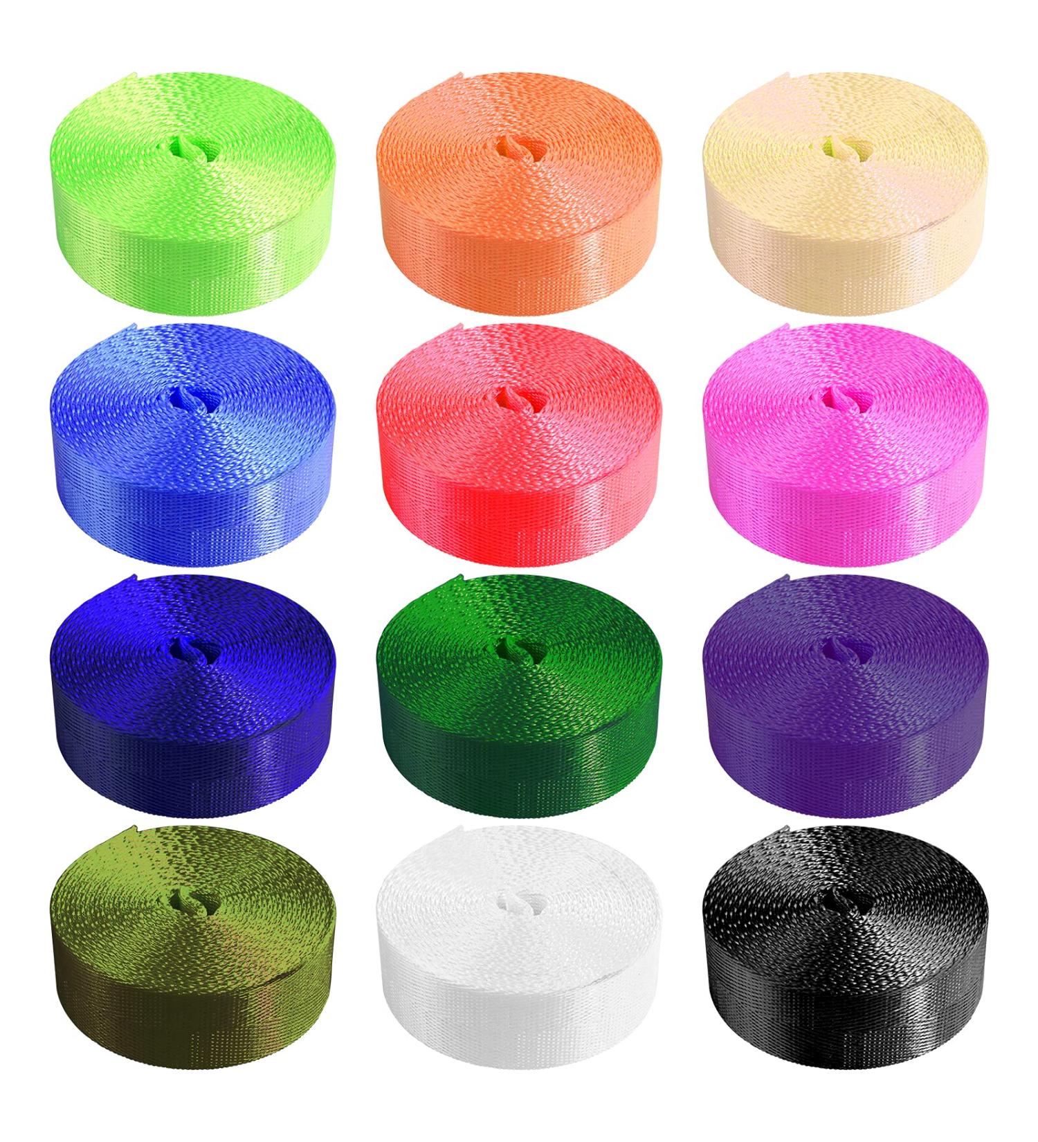 1 Inch Grosun Nylon Webbing Strap for Backpacks, DIY Crafting, Luggage - 12 Colors Available - Buy Online on SooperMarket.com