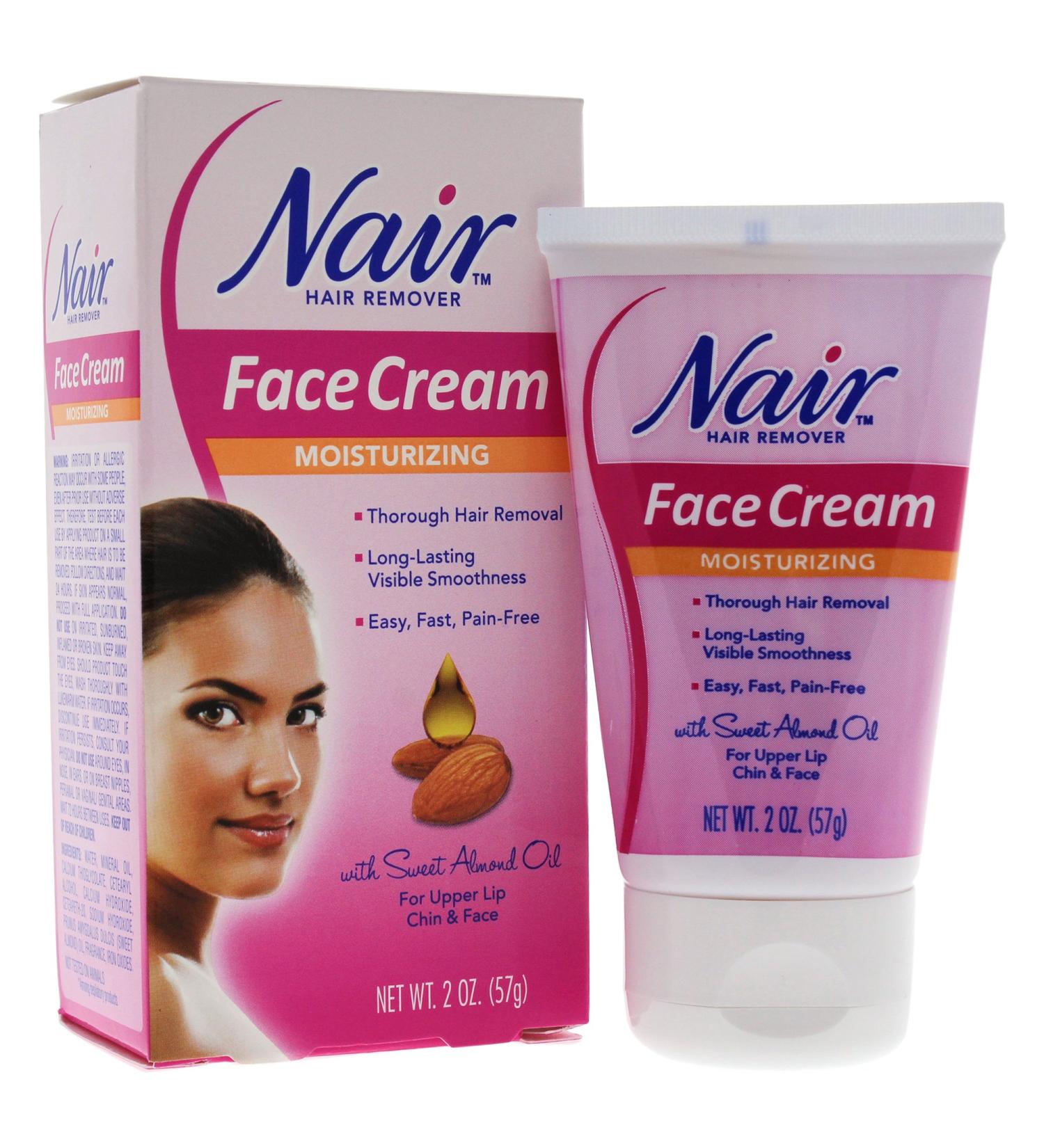 Nair Face Cream 2 OZ - Gentle Facial Hair Removal Cream - Buy Online on SooperMarket.com