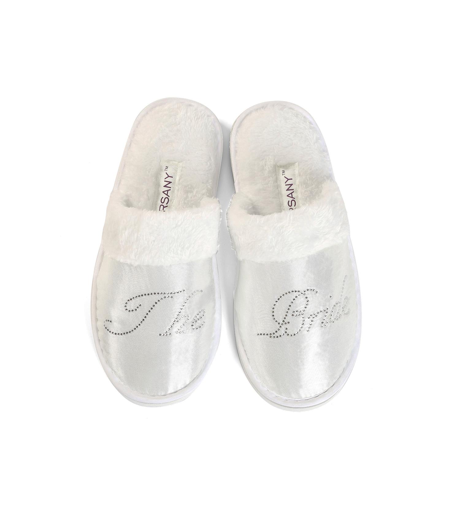 Varsany Clear Diamante Rhinestone Spa Slippers for Bride, Hen Party, Wedding - Hotel Honeymoon Slippers - Buy Online on SooperMarket.com