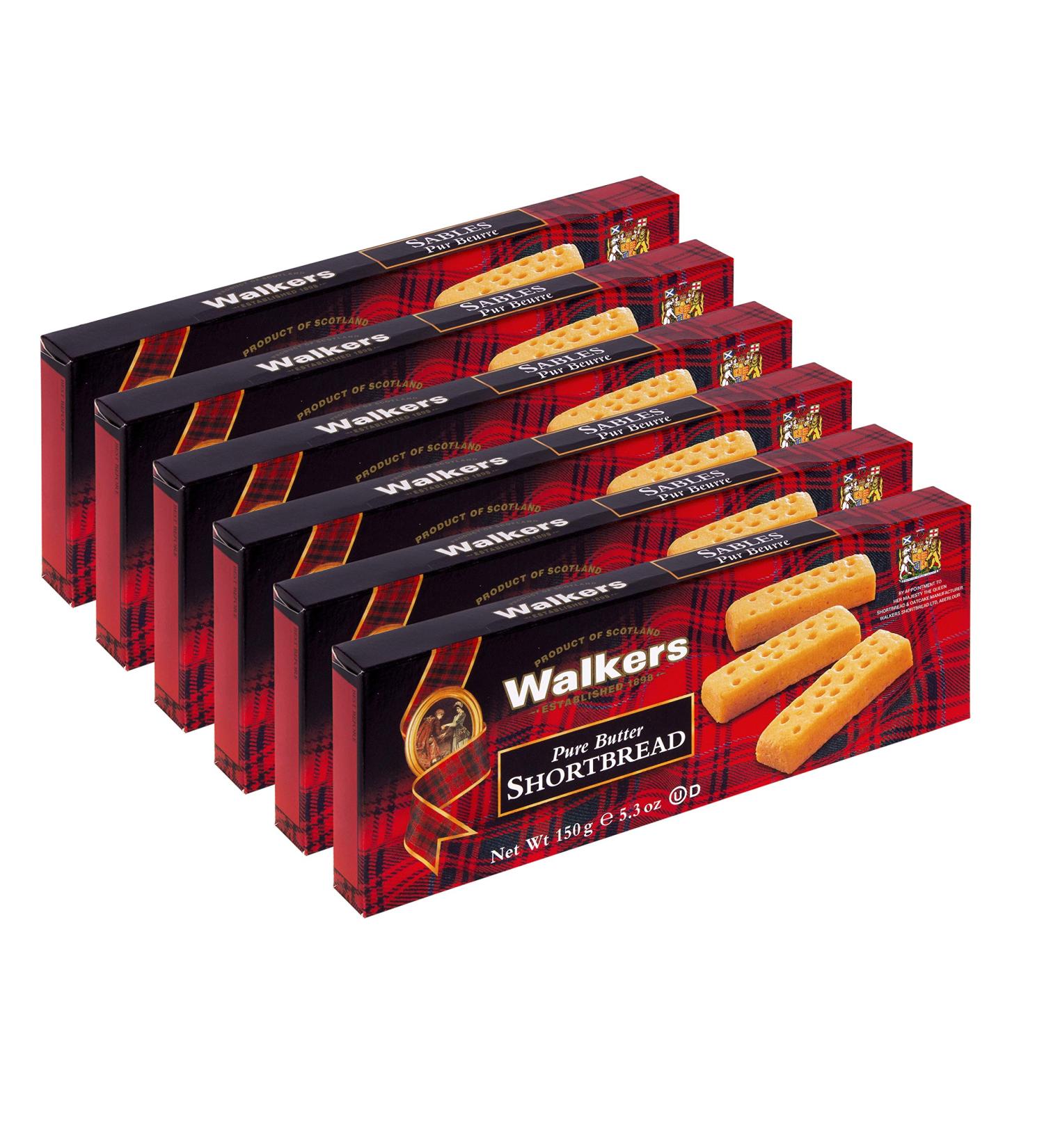 Walker's Shortbread Fingers 5.3 Oz Pure Butter Cookies - Pack of 6 - Buy Online on SooperMarket.com