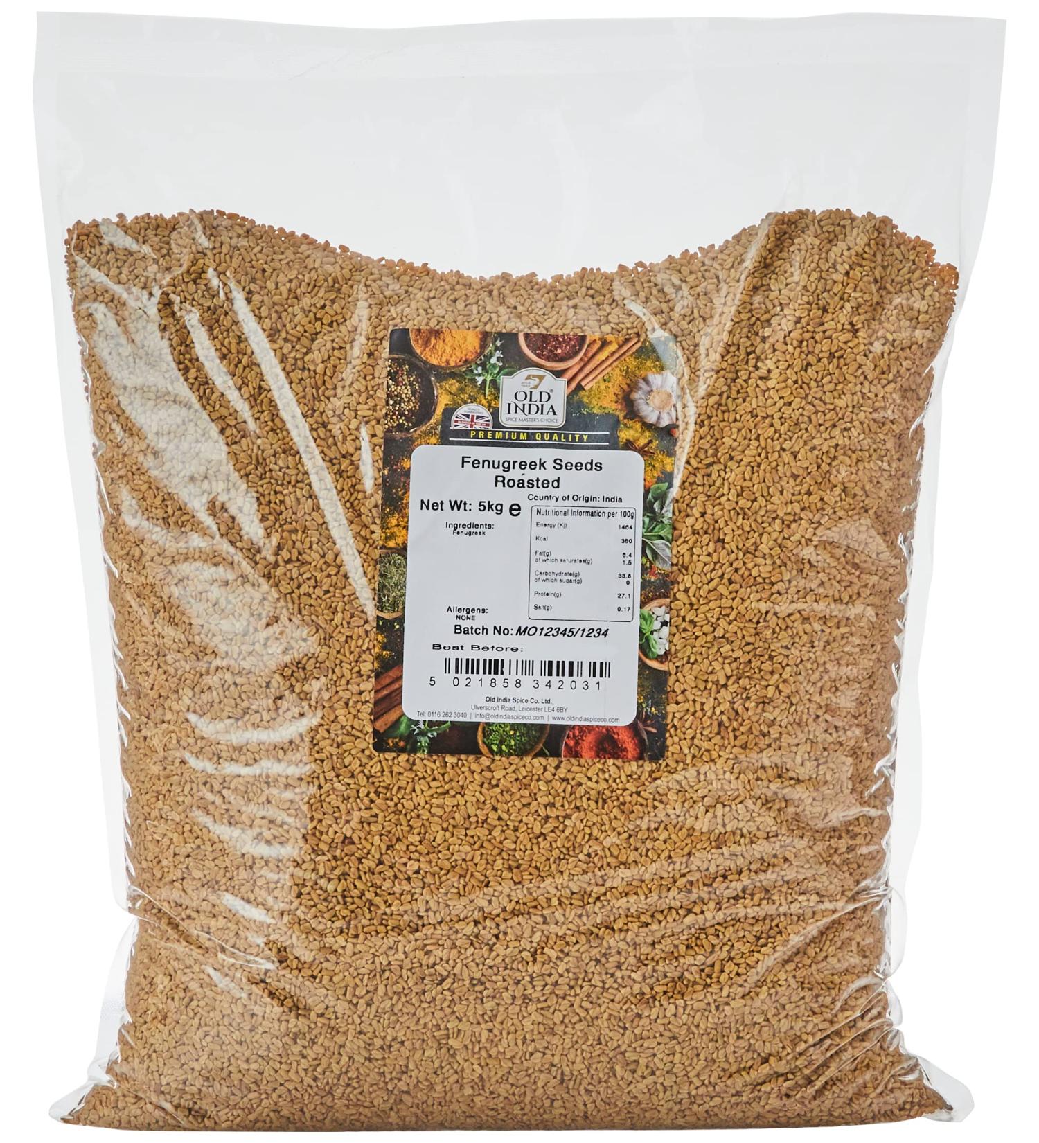 Old India Roasted Fenugreek Seeds 5kg - Premium Quality Spice for Cooking - Buy Online on SooperMarket.com