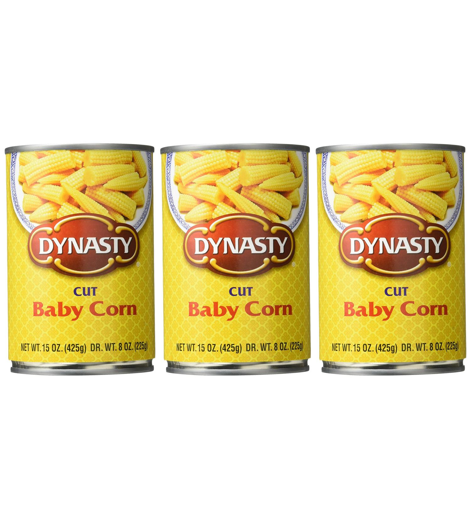 Dynasty Cut Baby Corn 15 Oz (Pack of 3) - Buy Online on SooperMarket.com