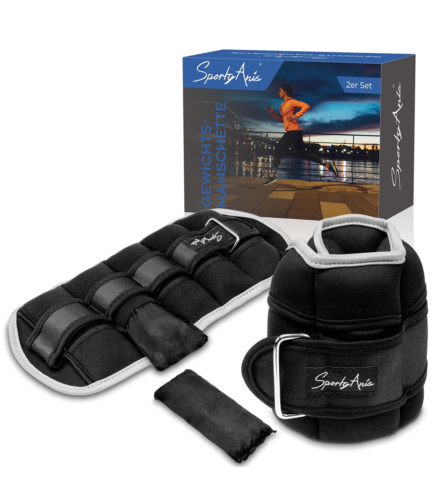 Sportyanis Adjustable Weight Cuff 2 Set | Ankle Weights for Running & Jogging | 1.6 kg Pair with Reflectors - Perfect for Legs & Arms - Buy Online on SooperMarket.com