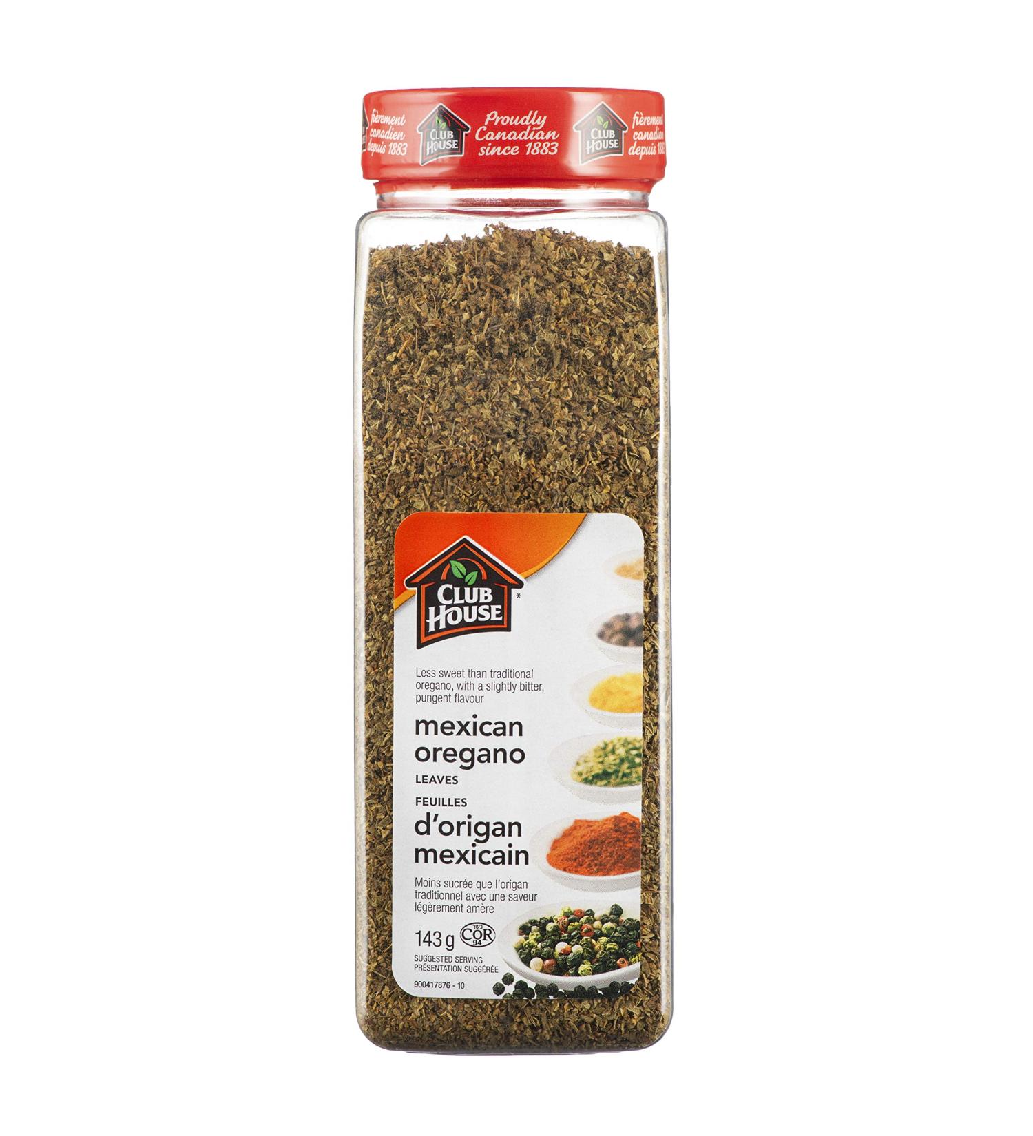 Club House Quality Natural Herbs & Spices Mexican Oregano Leaves 143g Case Pack Count 12 143 g (Pack of 1) - Buy Online on SooperMarket.com