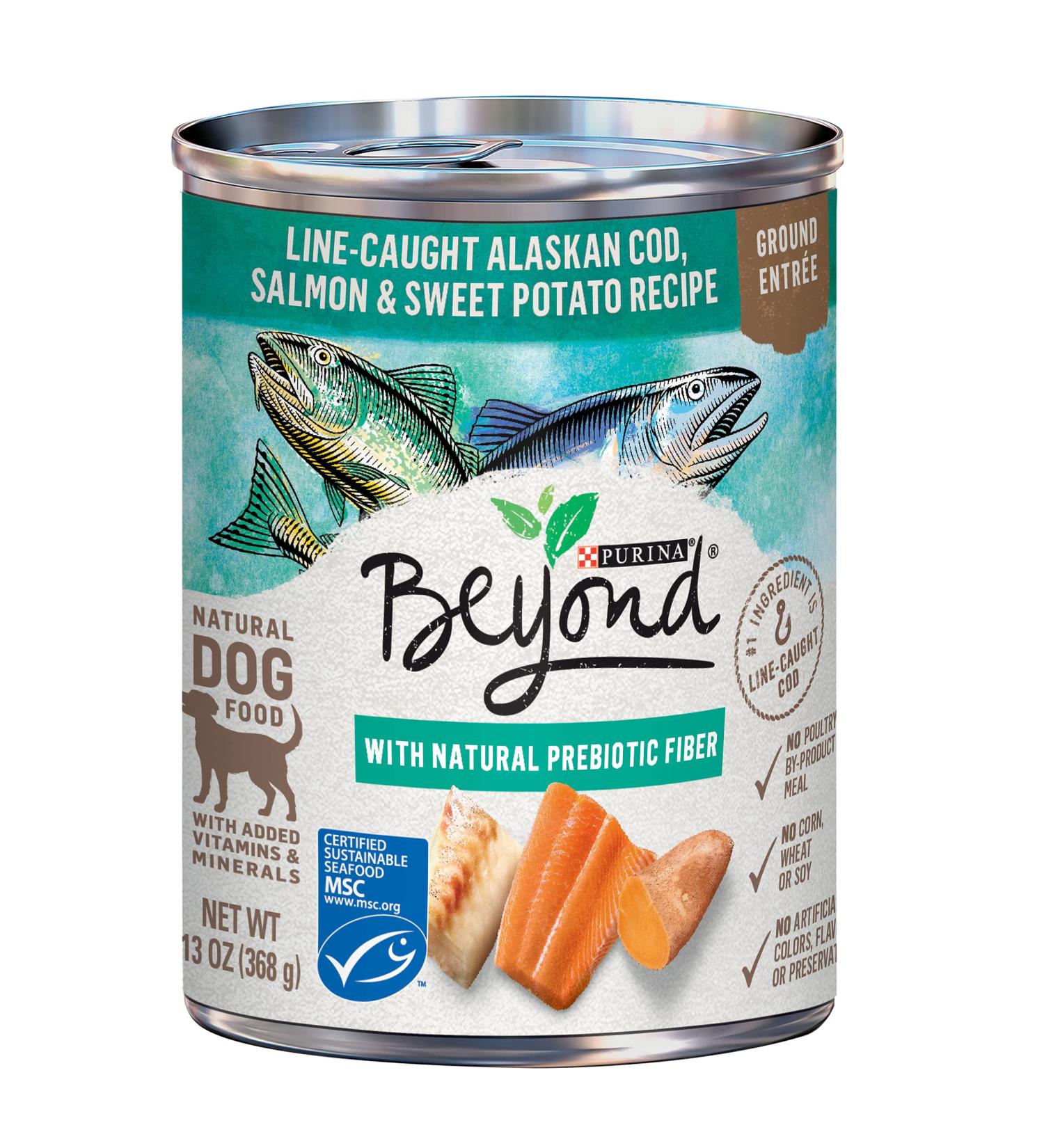Purina Beyond Grain Free Wet Dog Food â€“ Ocean Whitefish, Salmon & Sweet Potato (12 Cans, 13 oz Each) - Buy Online on SooperMarket.com