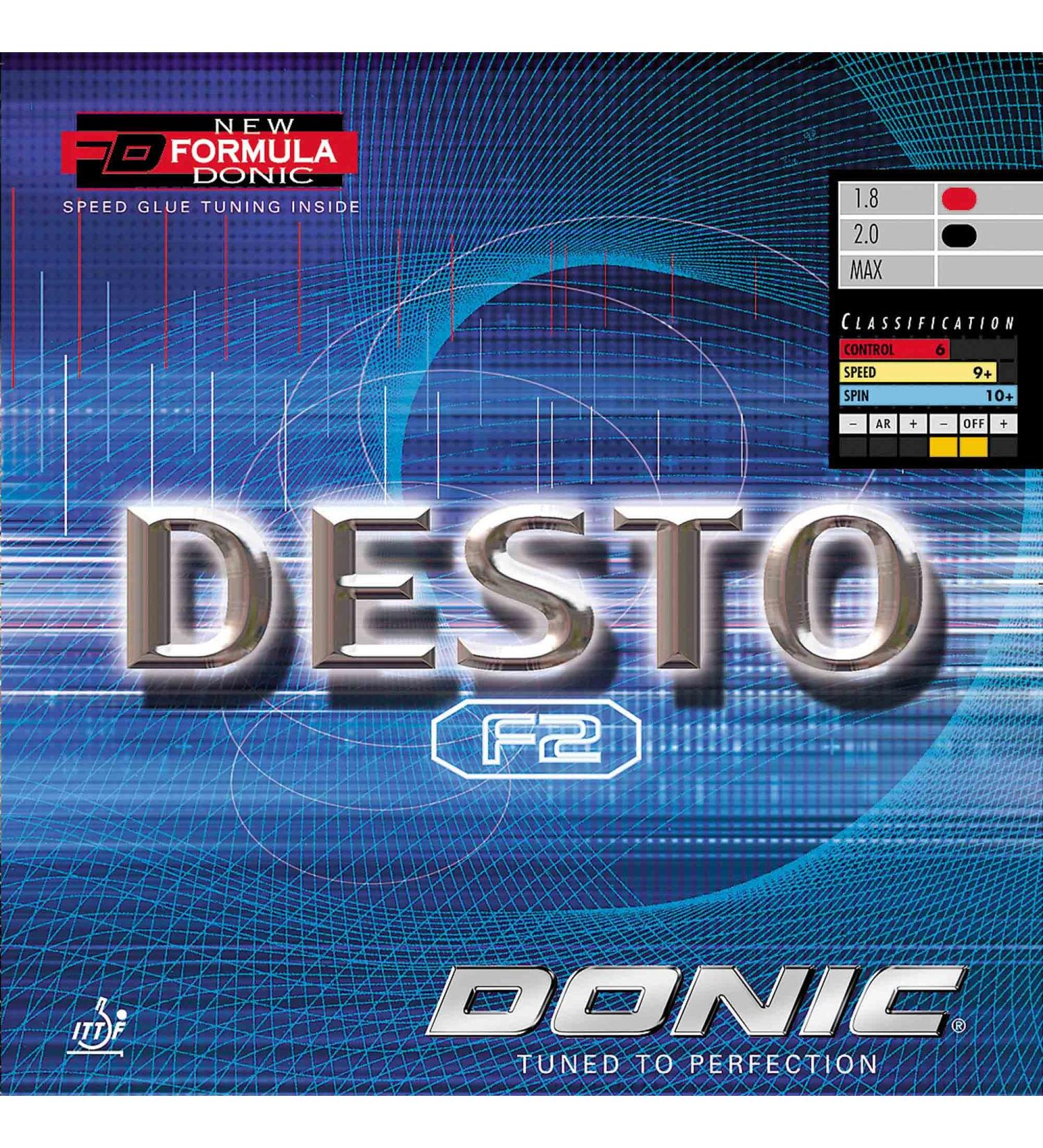 Donic covering of the F2 black 2.0 mm