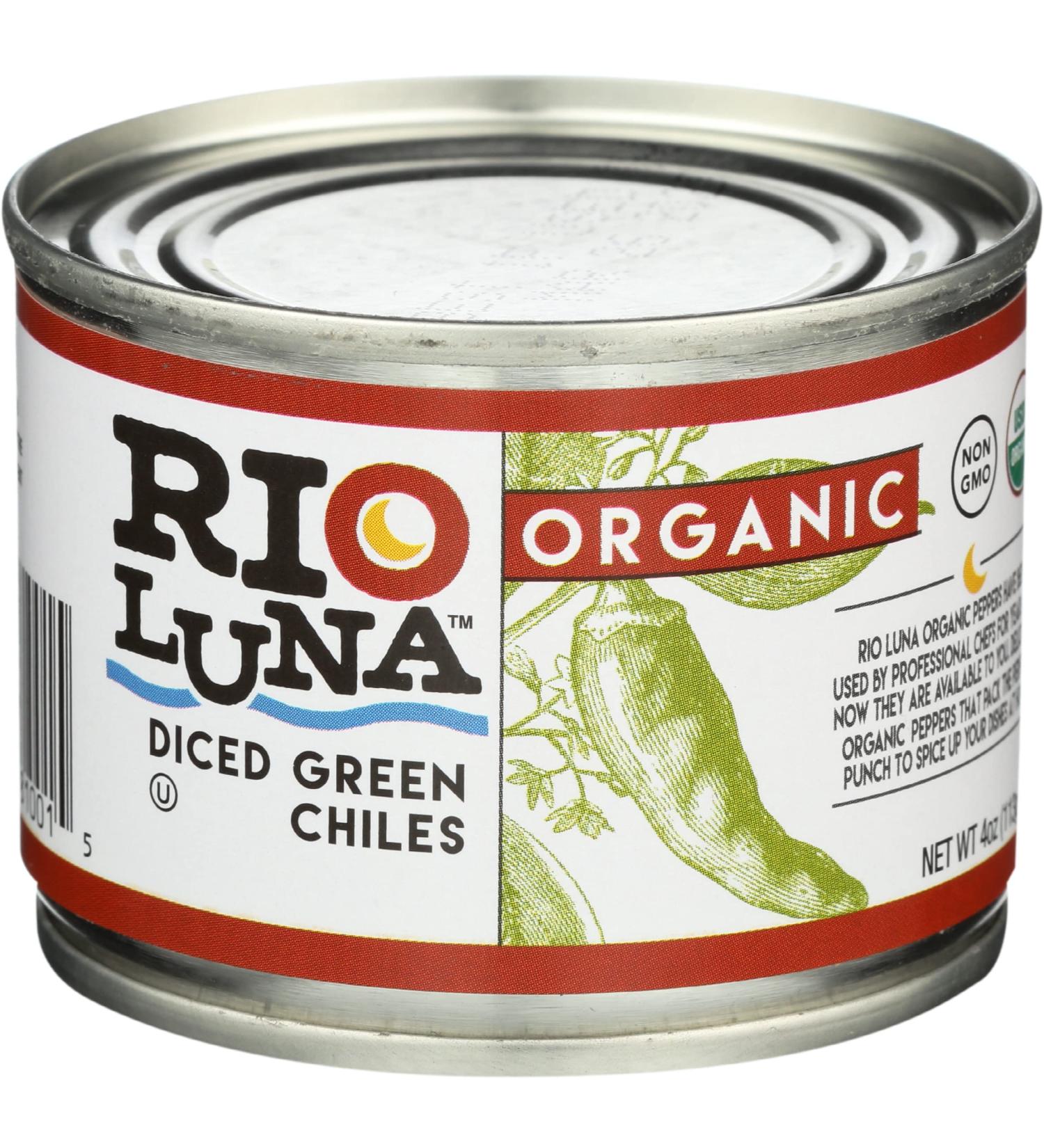 Rio Luna Organic Diced Green Chile 4oz - Spicy and Flavorful Addition to Your Kitchen - Buy Online on SooperMarket.com