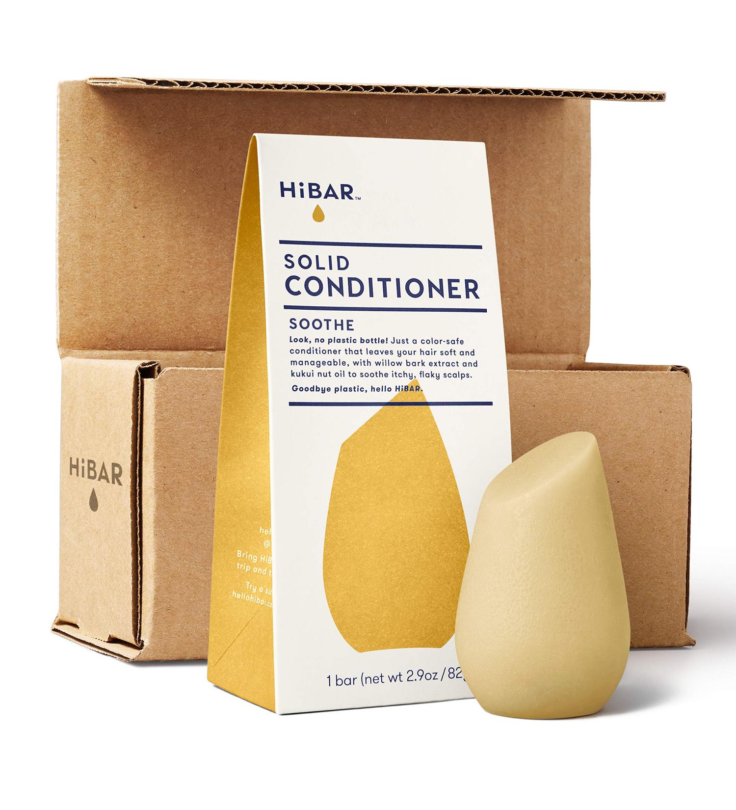 HiBAR Soothe Conditioner Bar - All Natural, Plastic Free, Eco Friendly Travel Size for Itchy Scalp - Buy Online on SooperMarket.com