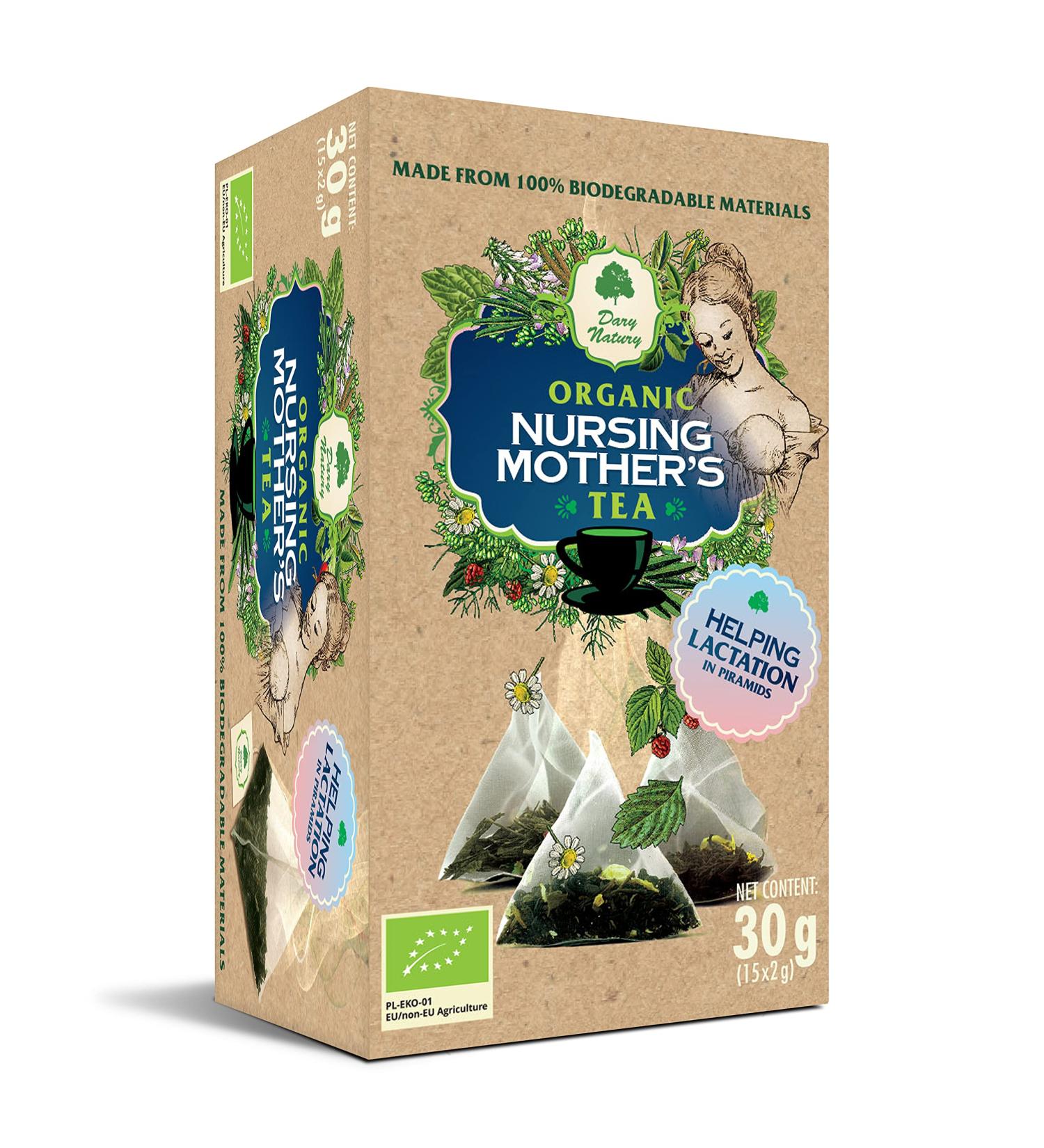 Nursing Mother's Organic Herbal Tea - Lactation - Piramids biodegradable - Bag - 15x2g - Buy Online on SooperMarket.com