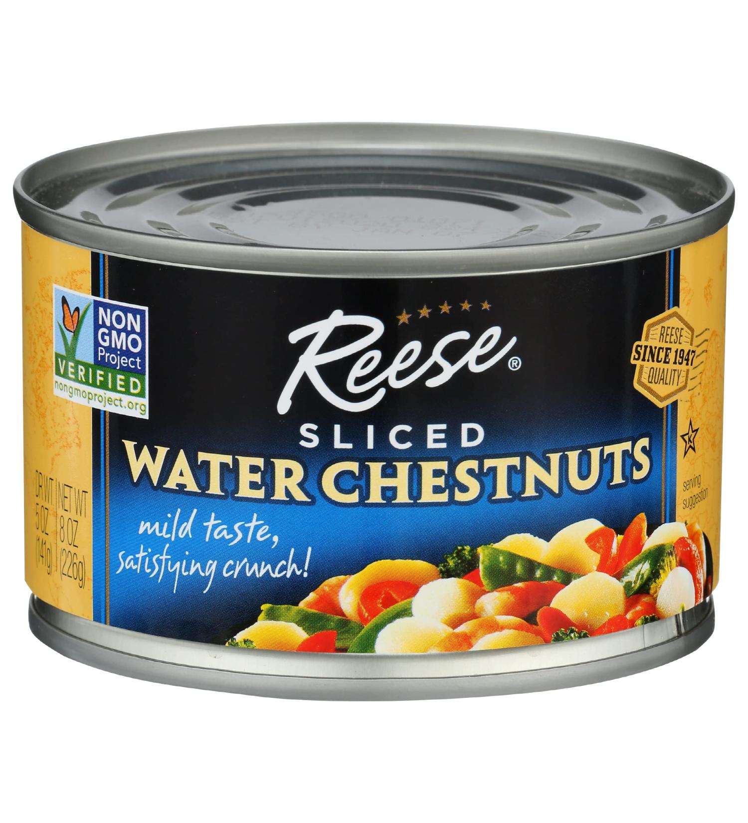 REESE Sliced Water Chestnuts 8 OZ - Buy Online Now for Fresh Crunchiness! - Buy Online on SooperMarket.com
