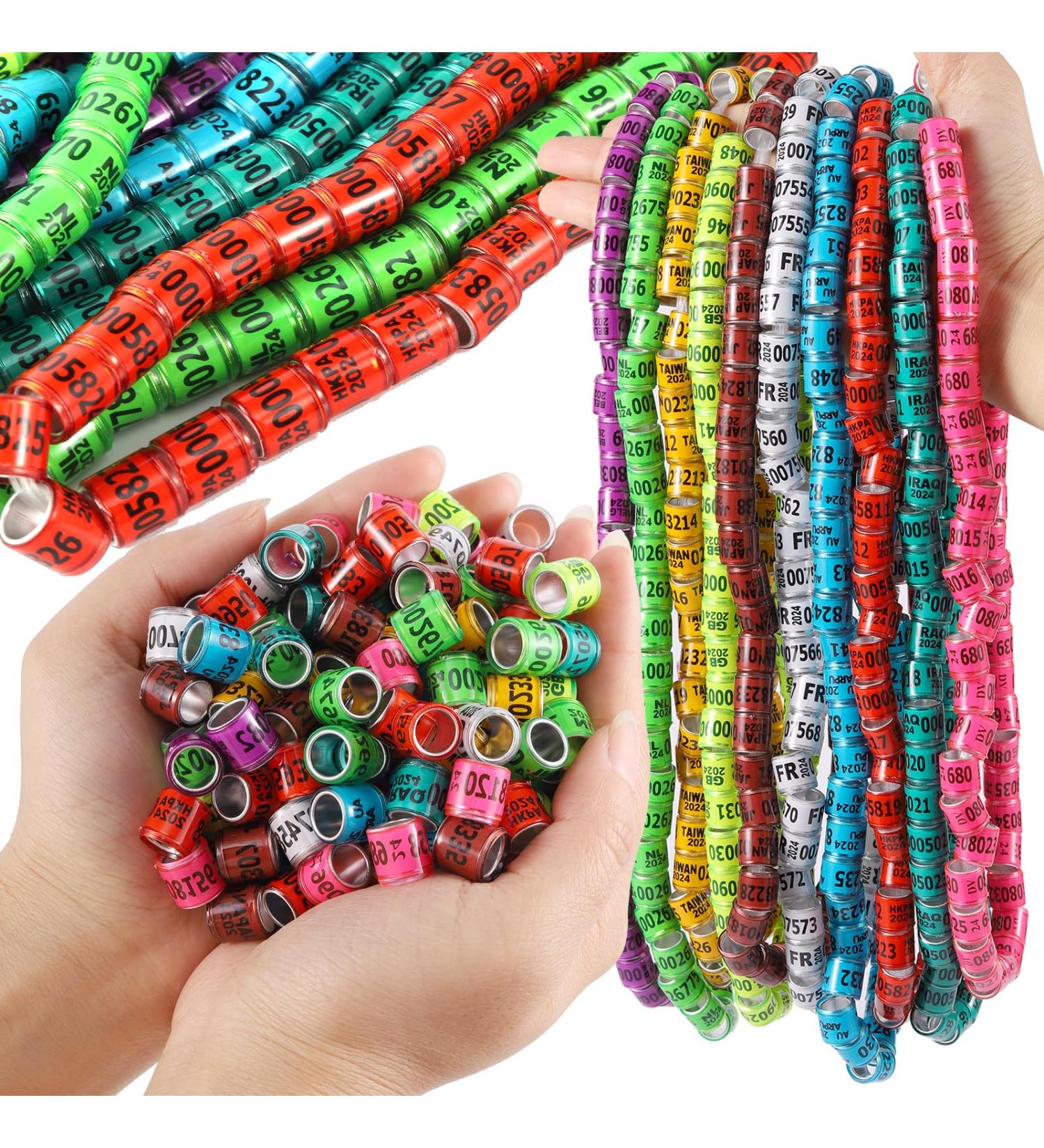 100PCS Multicolor Aluminum Pigeon Leg Rings | Durable Identification Tapes for Bird Training | 2024 Footring System - Buy Online on SooperMarket.com