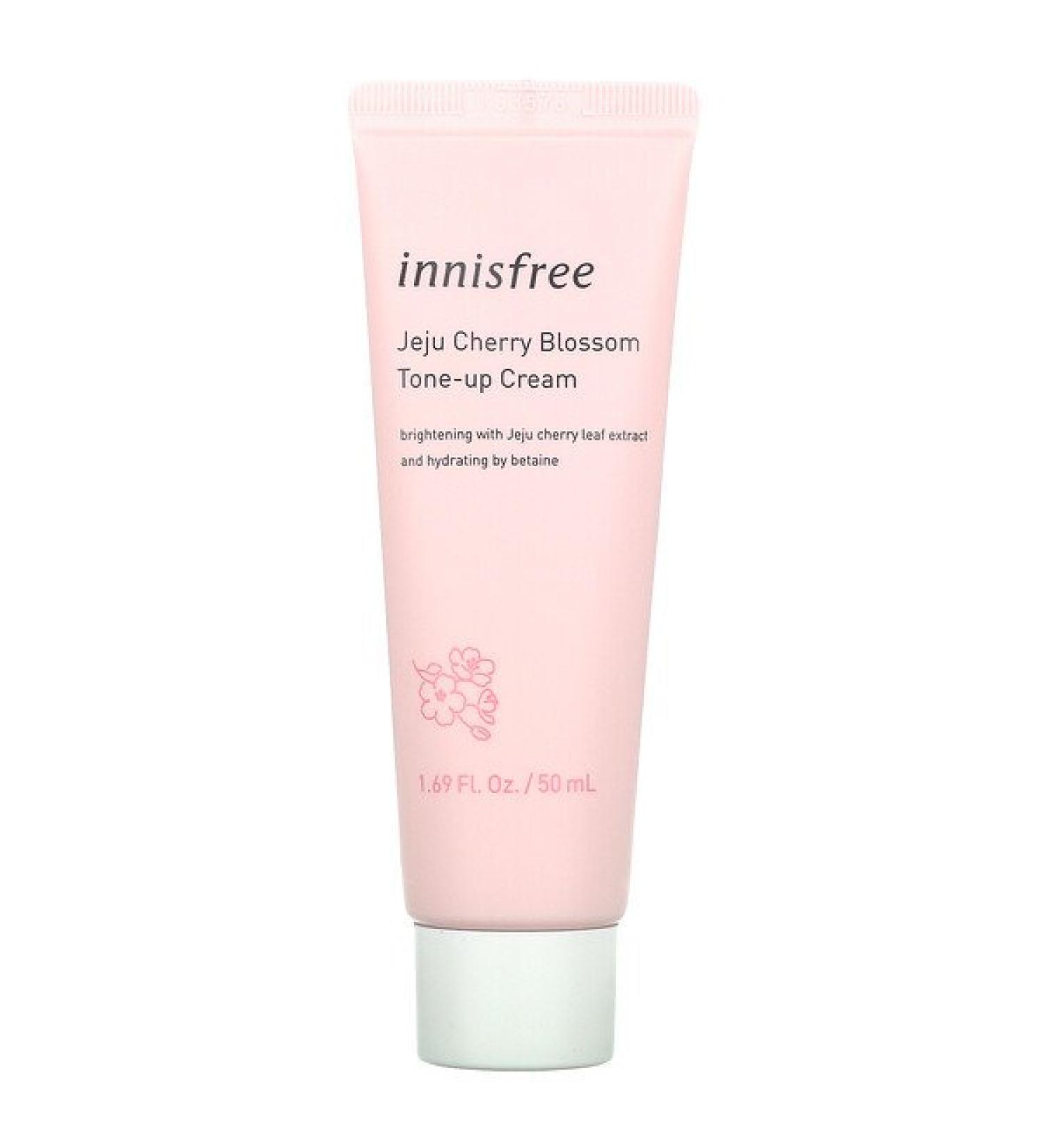 Innisfree Jeju Cherry Blossom Tone-Up Cream 50ml - Brightening Moisturizer for Radiant Skin - Buy Online on SooperMarket.com