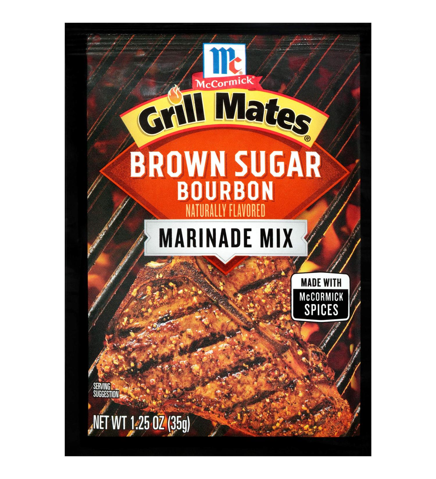 McCormick Grill Mates Brown Sugar Bourbon Marinade Mix 1.25 oz - Authentic Flavor for Grilling - Buy Online on SooperMarket.com