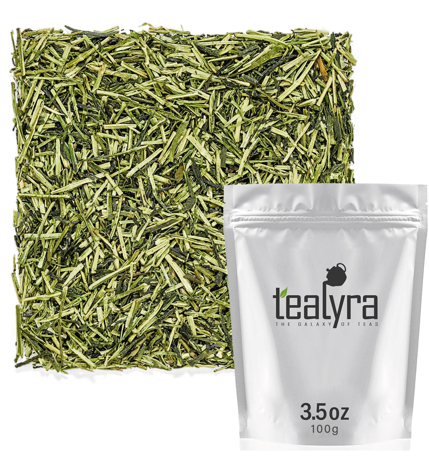 Tealyra Premium Kukicha Twig Kabuse Green Tea - 100g - Organically Grown - Mild Nutty Flavor - High Antioxidants - Low Caffeine - Loose Leaf Japanese Tea - Buy Online on SooperMarket.com
