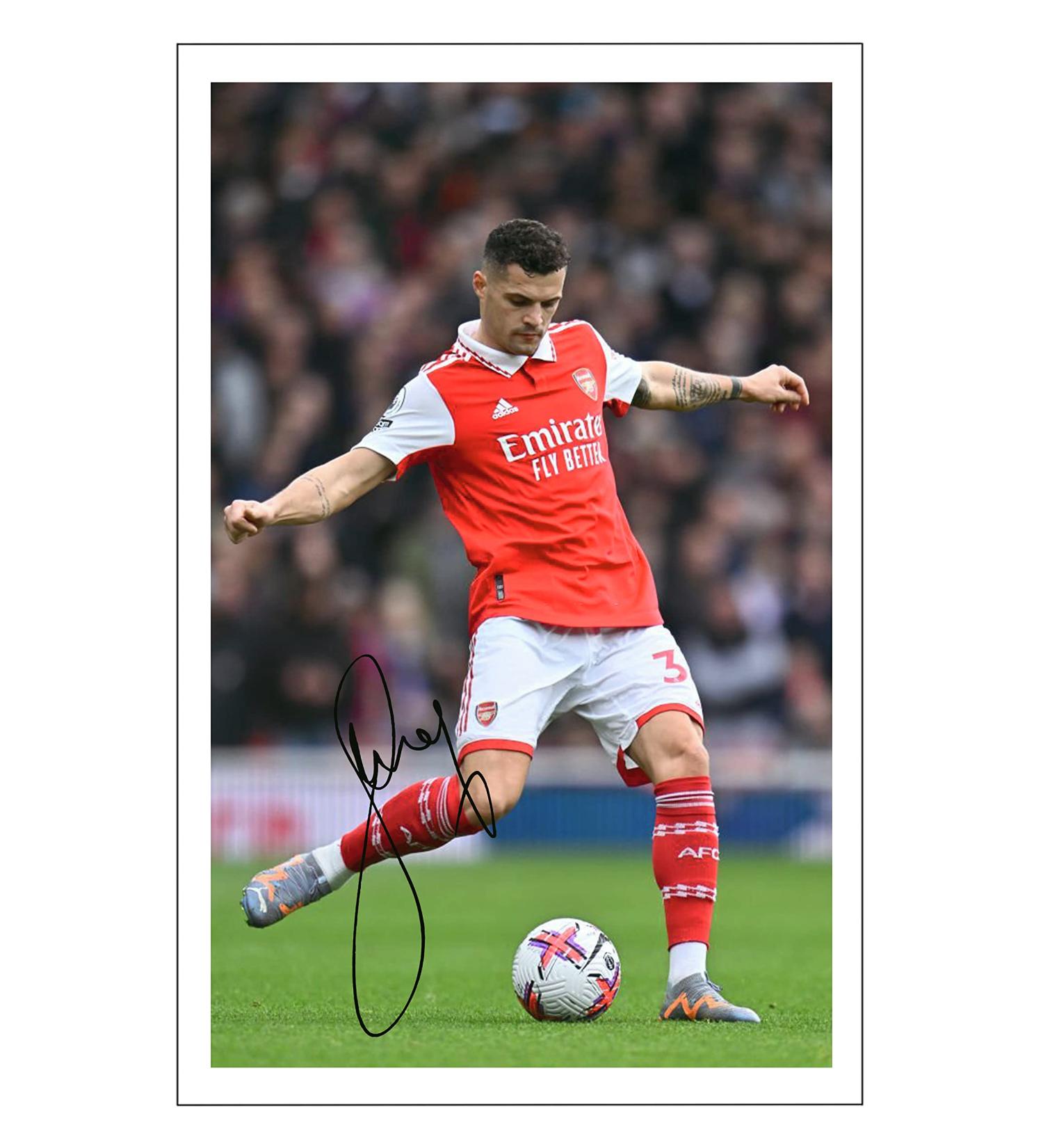 RJR PRINTS Granit Xhaka - Arsenal Signed Photo Display Pre-Printed 6" x 4" Gift