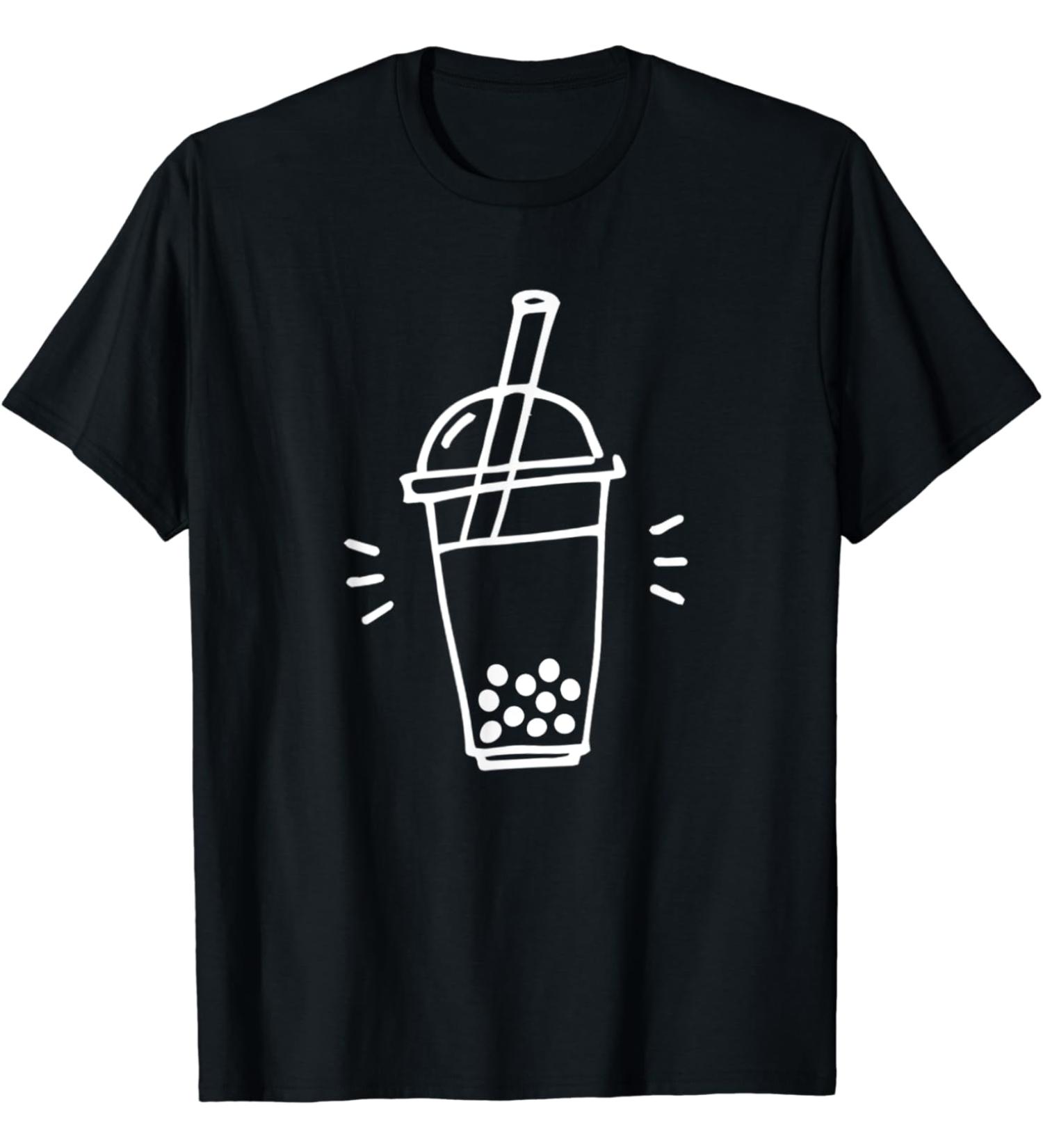 Bubble Tea Drawing Milk Tea Boba Run T-Shirt