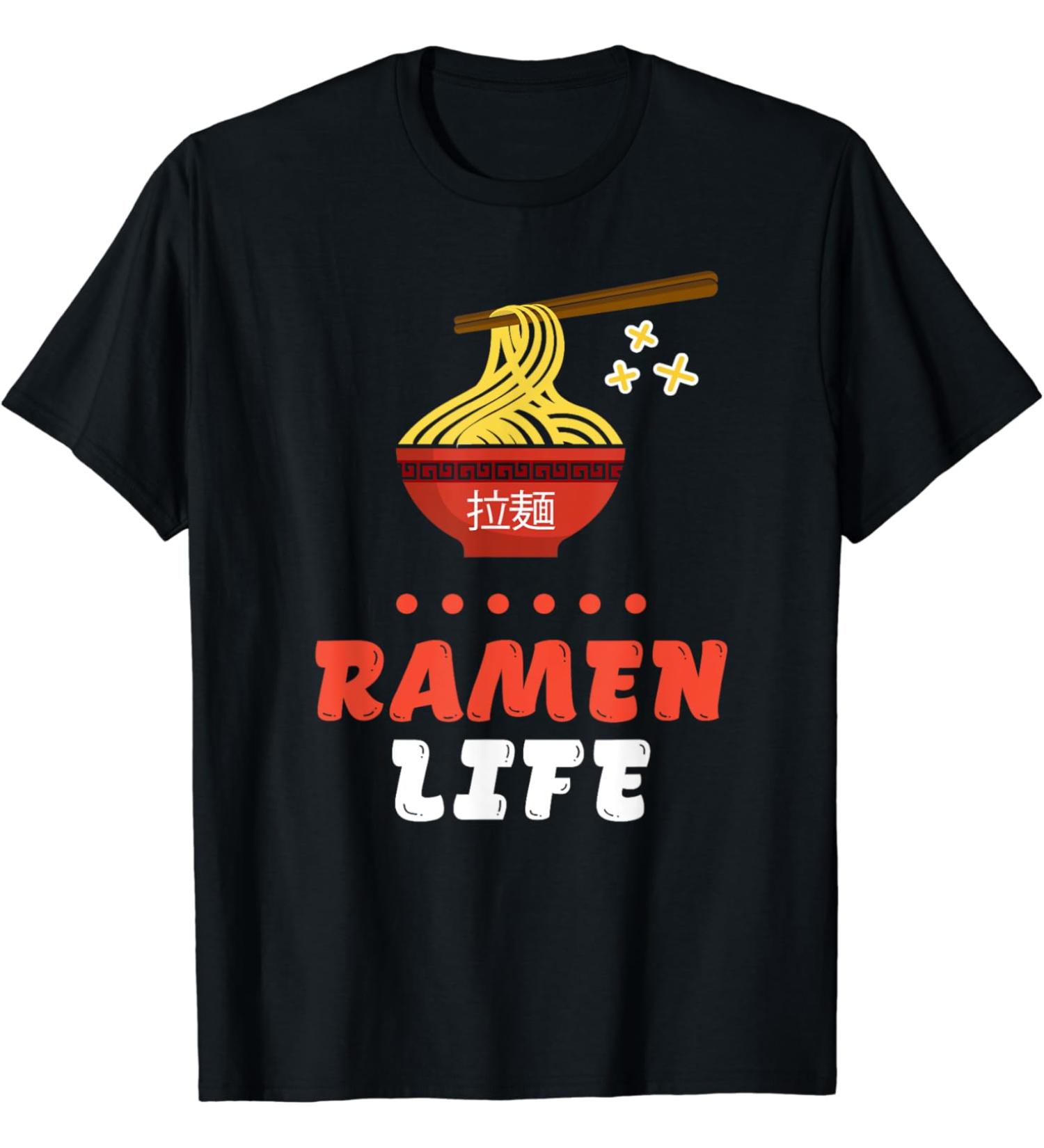 Vintage Ramen Noodle Ramen Life Japanese Korean Graphic T-Shirt