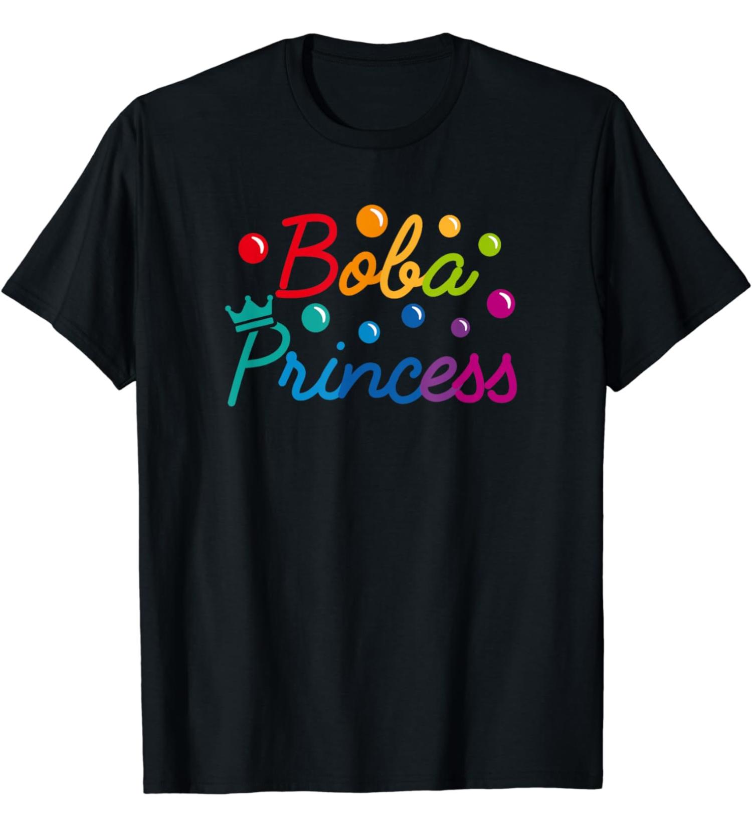 Bubble Tea Tapioca Pearls Milk Tea Boba Princess T-Shirt