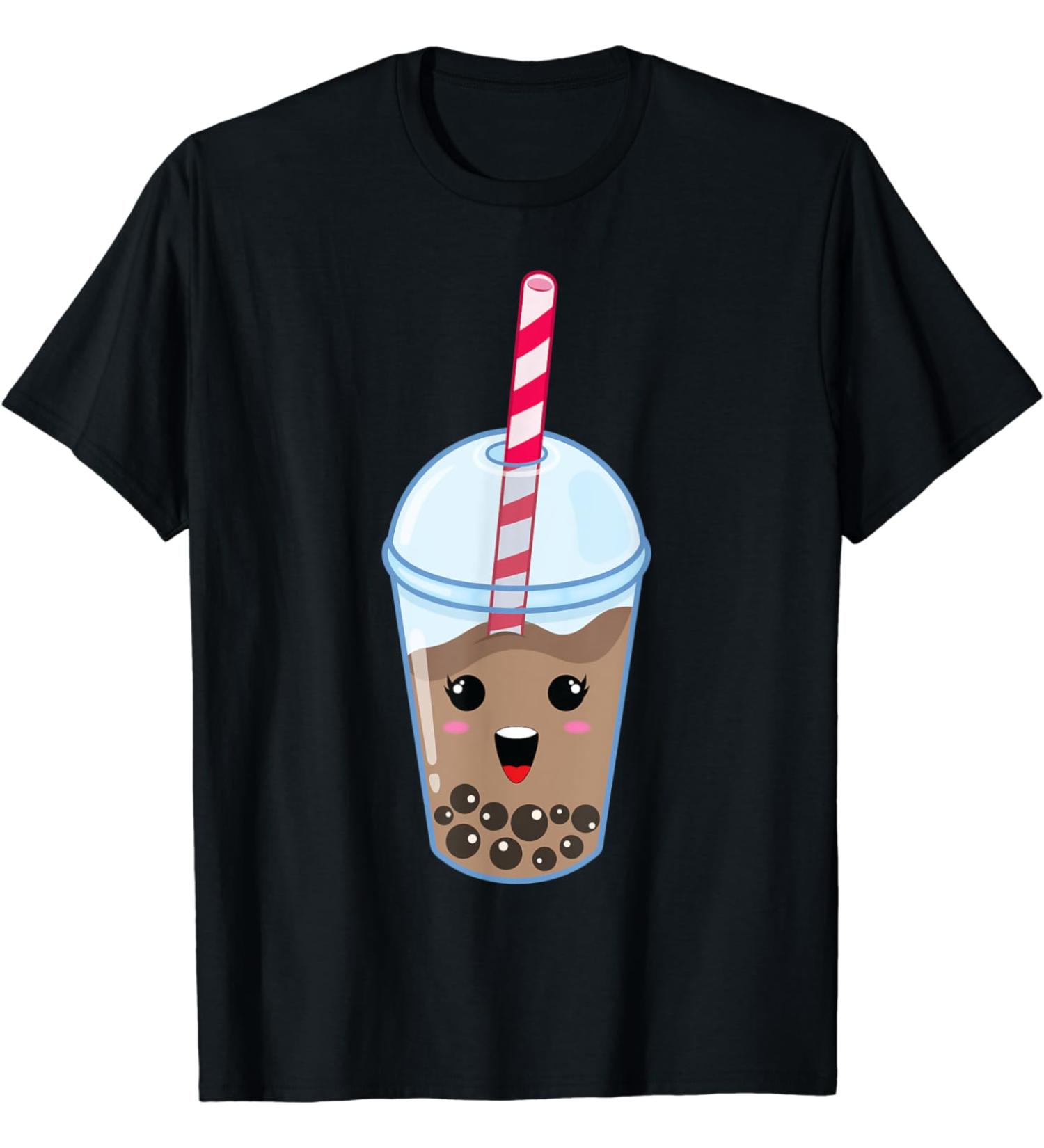Kawaii Boba Milk Tea | Cute Coffee Bubble Tea Lover Gift T-Shirt