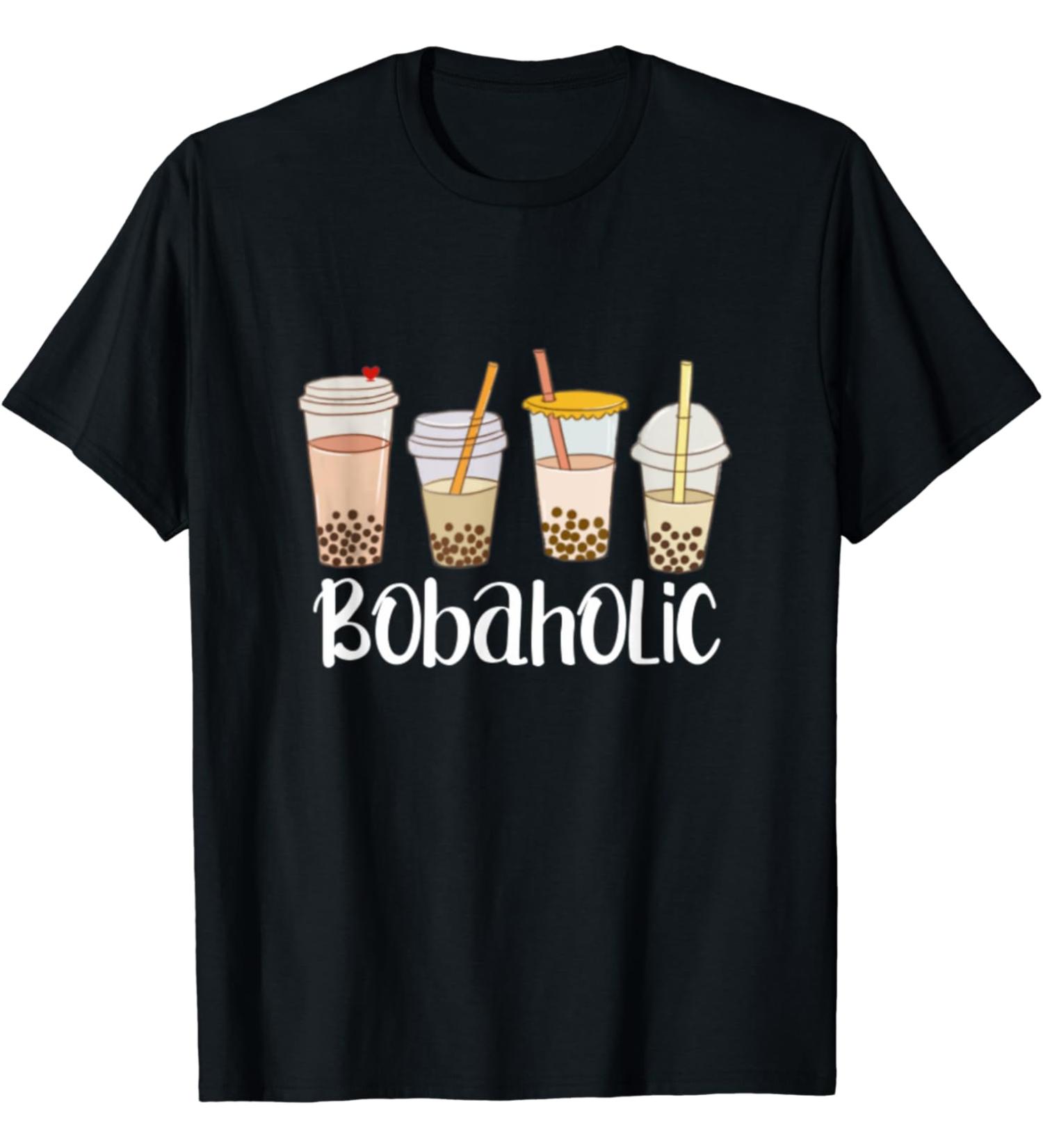 Bobaholic Boba Tea Bubbles Milk Tea Cute Kawaii Coffee T-Shirt