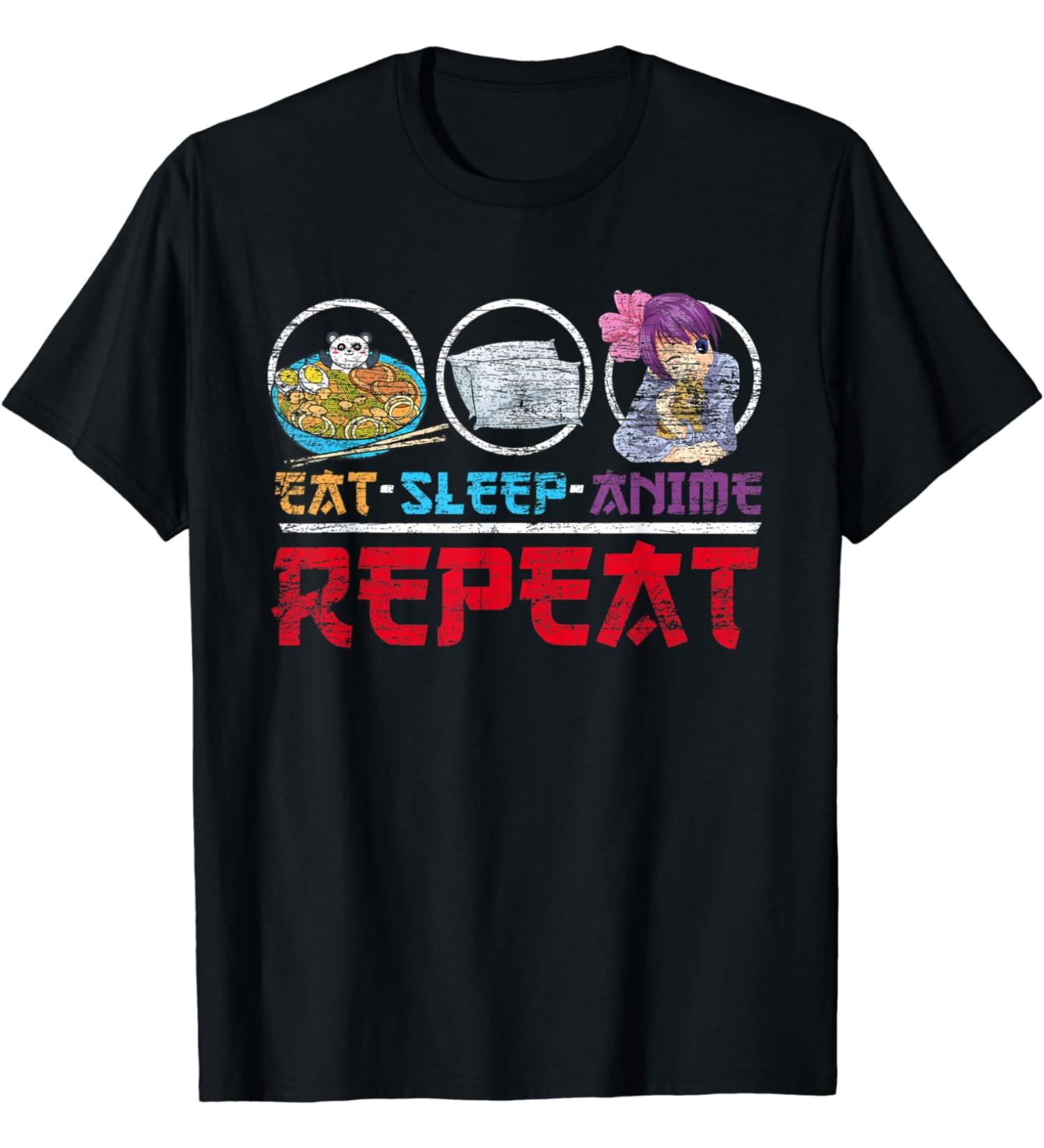 Otaku Ramen Noodles Kawaii Japanese Manga Panda Bear Anime T-Shirt