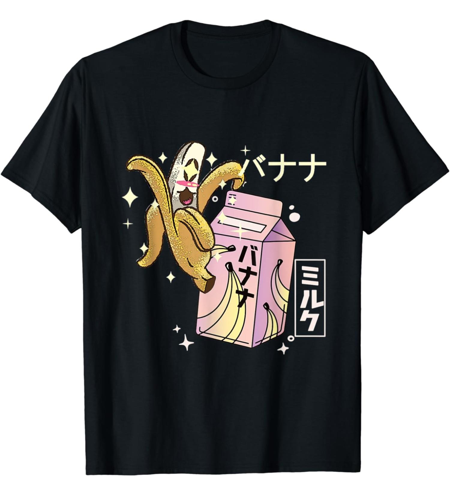 BANANA MILK CARTON FUNNY RETRO 90s KAWAII T-Shirt