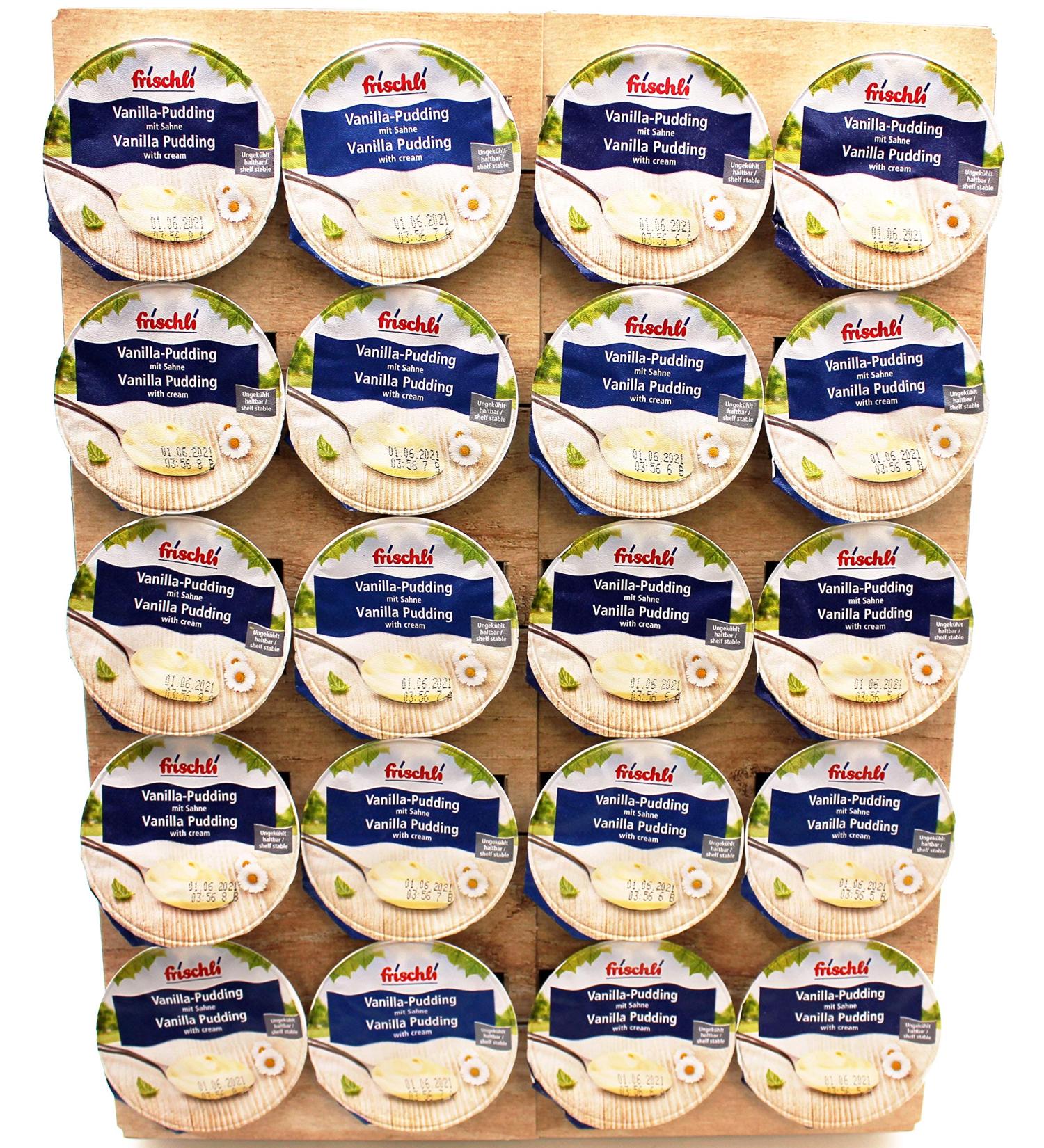 Frischli Vanilla Pudding with Cream - Pack of 20 (20 x 85g) | Premium International Shipping - Buy Online on SooperMarket.com