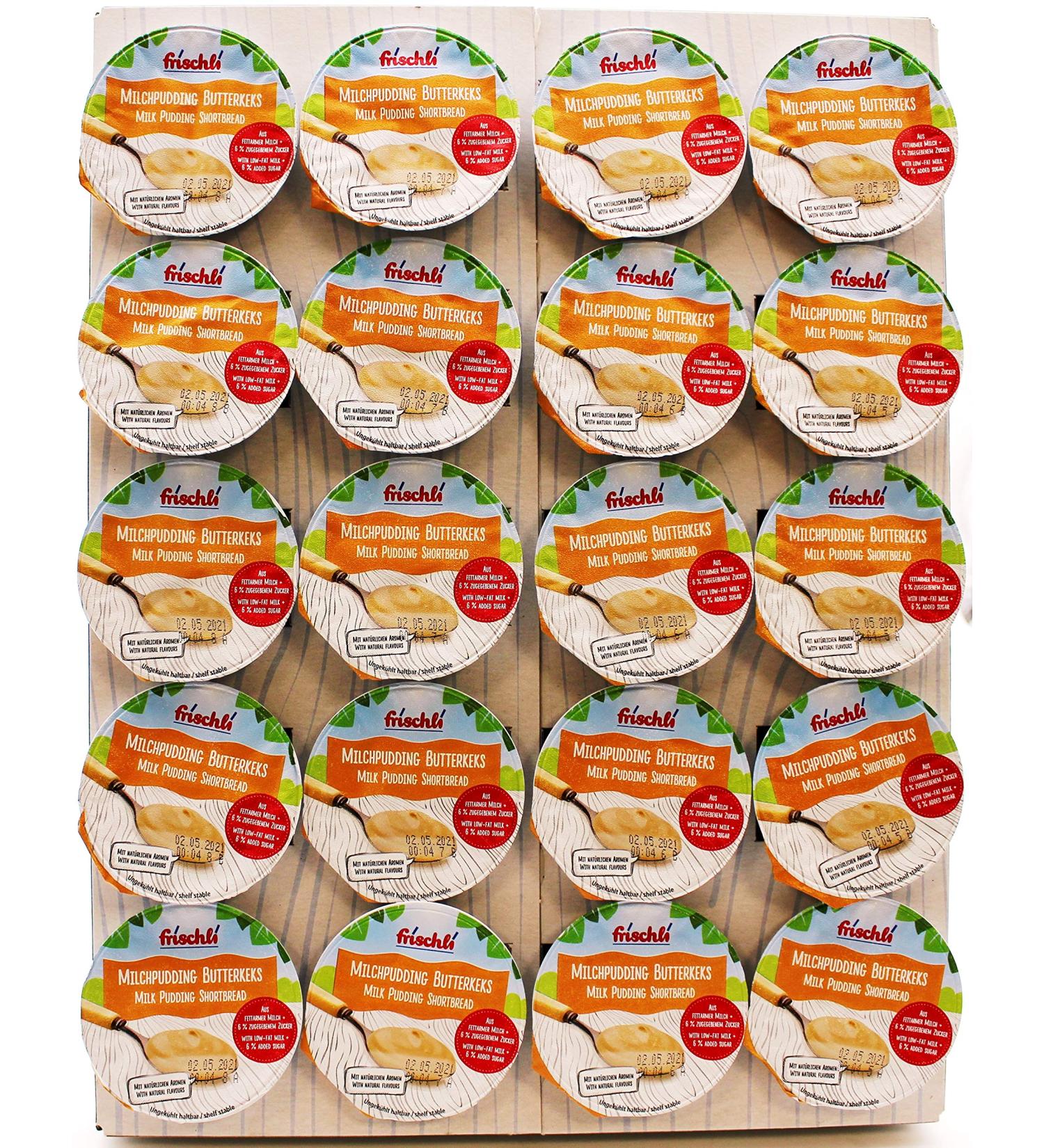 Frischli Milk Pudding & Butter Biscuits - Pack of 20 (20 x 85g) | Buy Internationally Online - Buy Online on SooperMarket.com