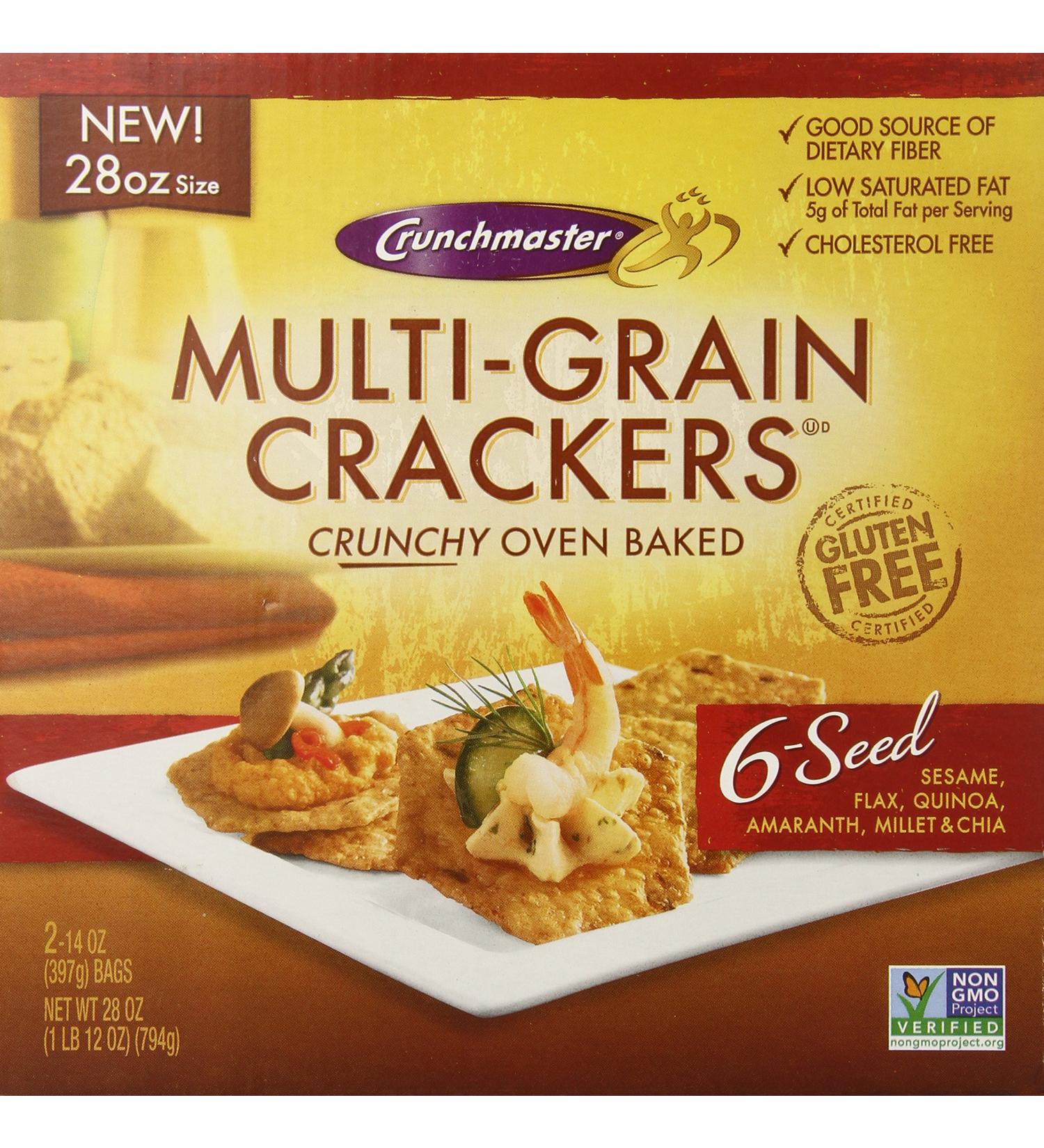 Crunchmaster Multi Grain 6 Seed Cracker 14 Oz Sesame - Pack of 2 - Buy Online on SooperMarket.com