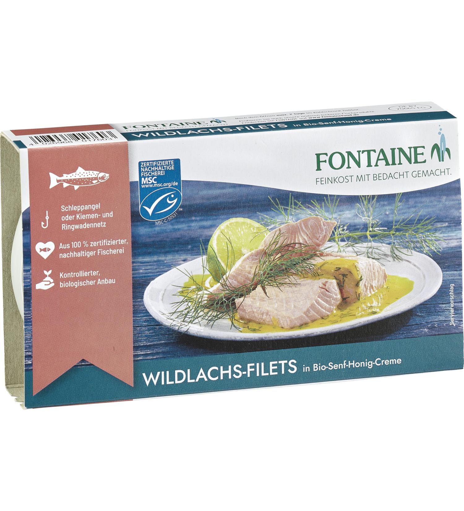 Fontaine wild salmon fillets in mustard-honey cream (200 g) 200 g (1 pack)