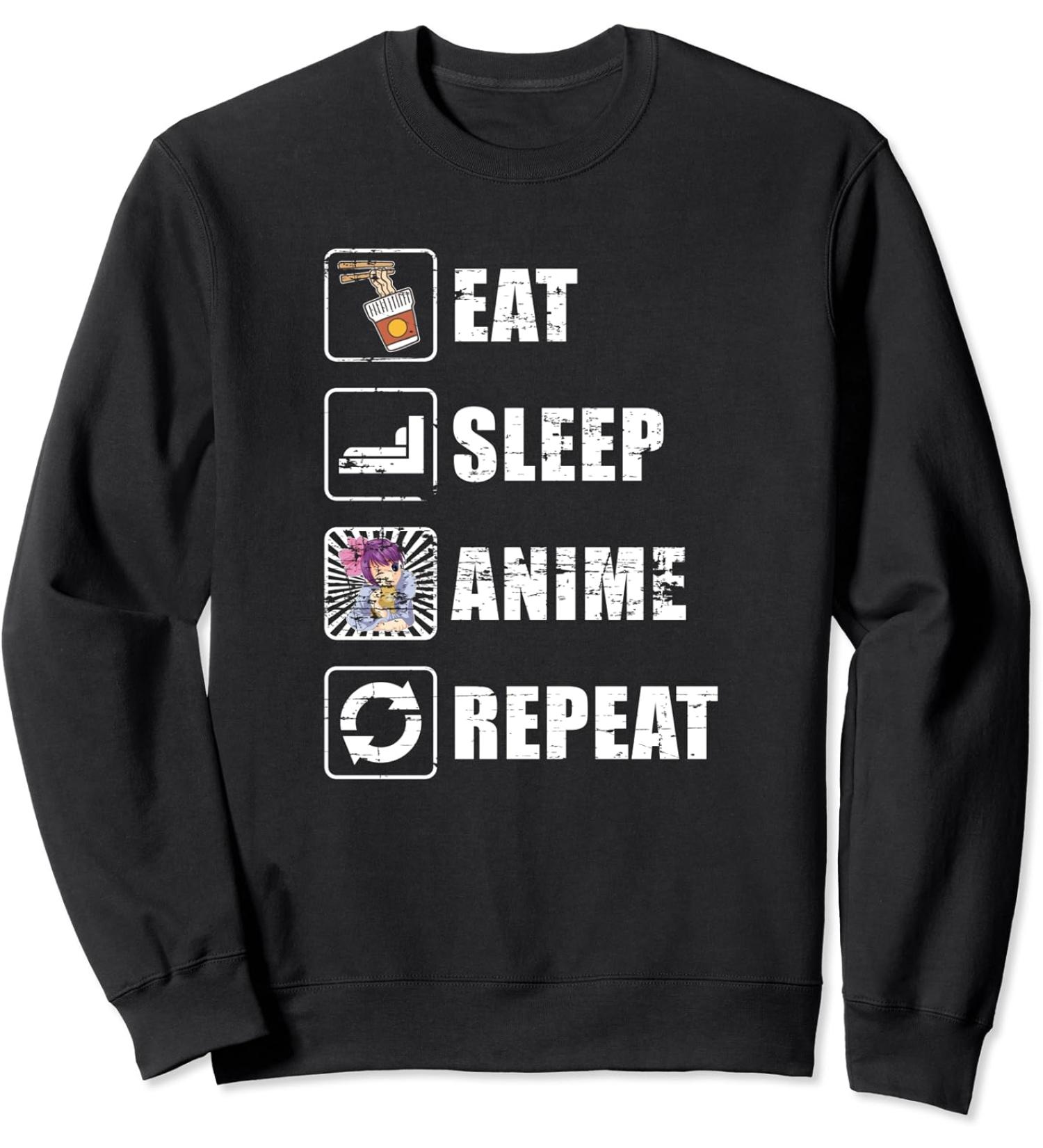 Kawaii Manga Japanese Ramen Noodles Foodie Otaku Anime Sweatshirt