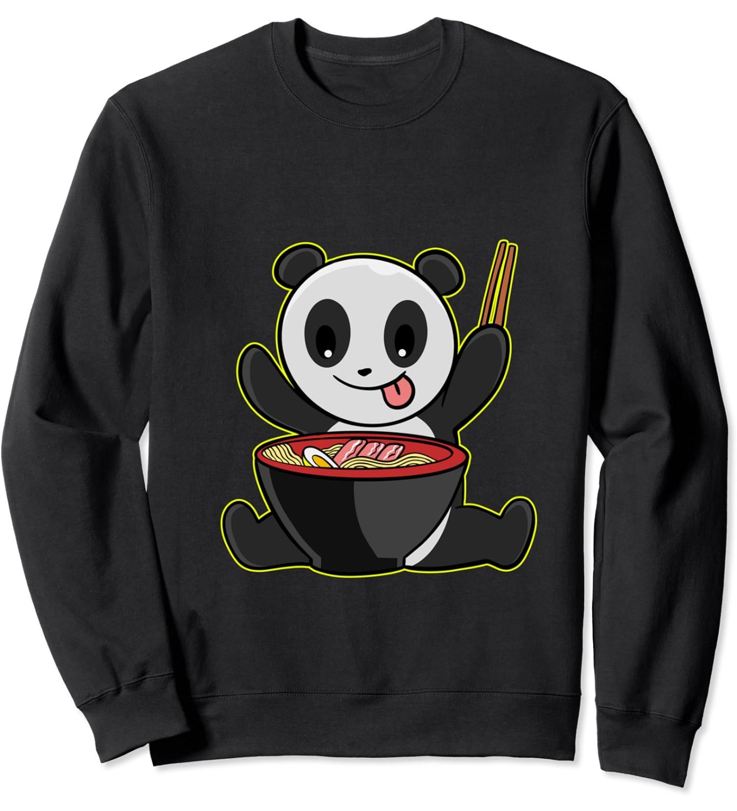 Panda Ramen Kawaii Pandas Japanese Noodles Sweatshirt