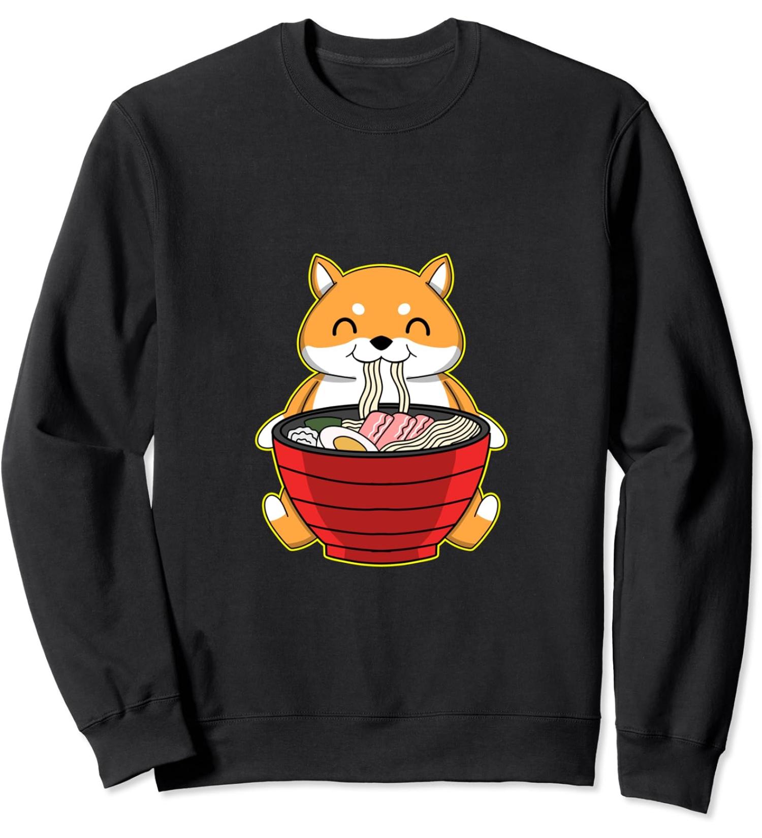 fox ramen kawaii foxes Japanese noodles Sweatshirt