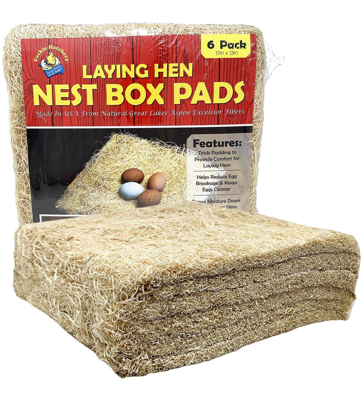 Cackle Hatchery Laying Hen Nest Box Pads - 13x13 (6 Pack) | Premium Quality - Buy Online on SooperMarket.com