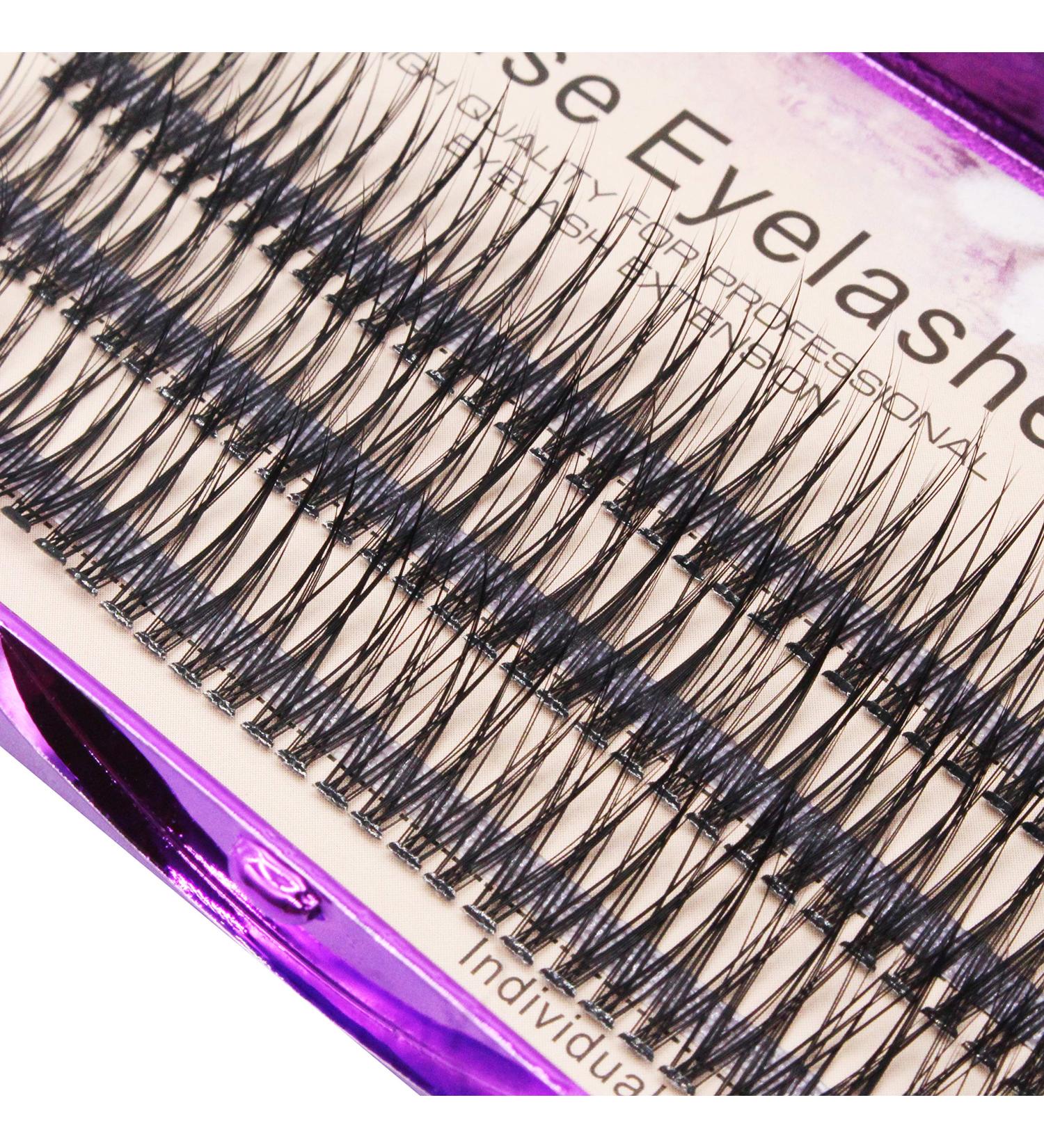Bodermincer 120pcs Handmade Fish Tail False Eyelashes 0.10mm Thick Black Individual Lashes Extension 12mm - Natural Long Fake Eyelashes - Buy Online on SooperMarket.com