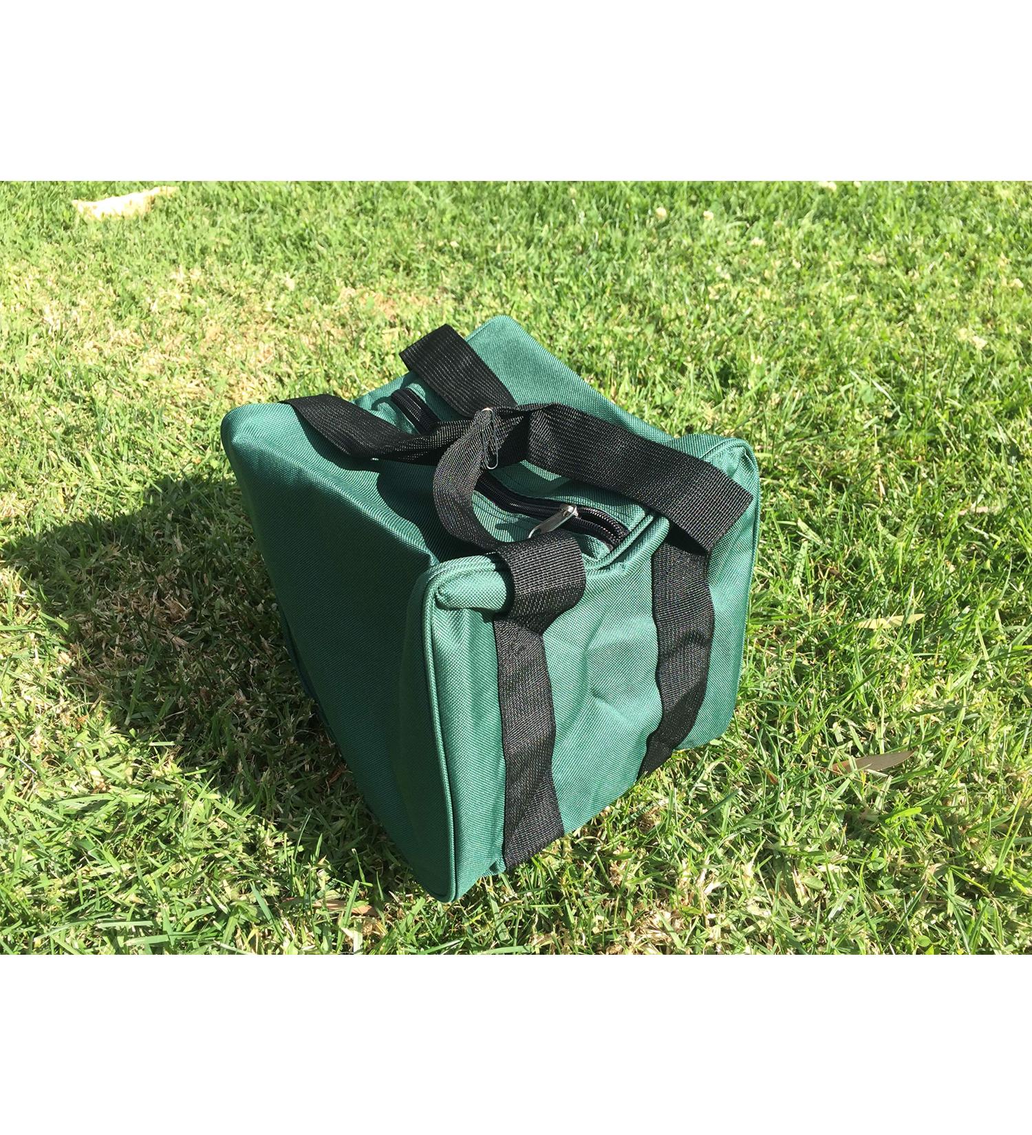 BuyBocceBalls Listing - - Extra Heavy Duty Nylon Bocce Bag (3 of 7) - Green with Black Handles - Buy Online on SooperMarket.com