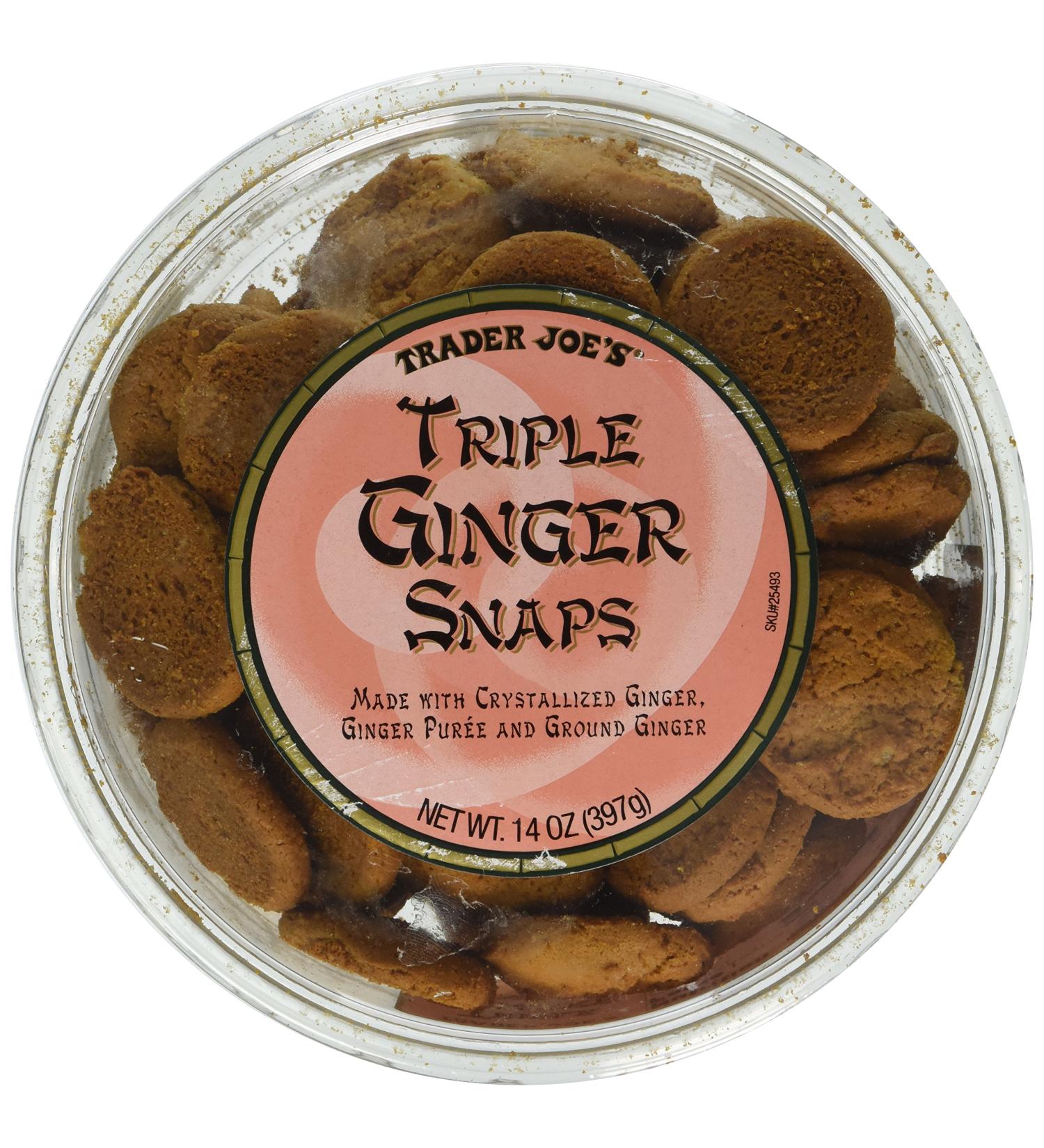 Trader Joe's Triple Ginger Snap Cookies 14oz (2 Pack) - Delicious Snack - Buy Online on SooperMarket.com