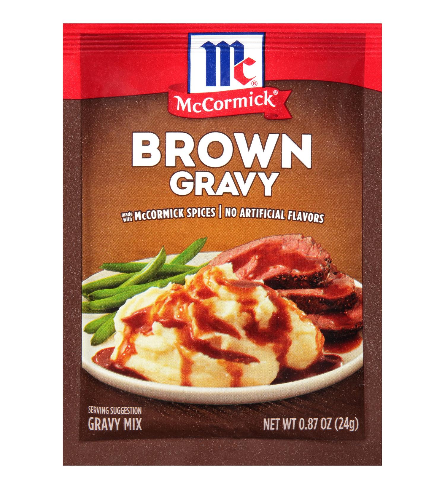 McCormick Brown Gravy Mix 0.87 oz - Pack of 24 | Savory & Easy-to-Make Gravy Mix - Buy Online on SooperMarket.com