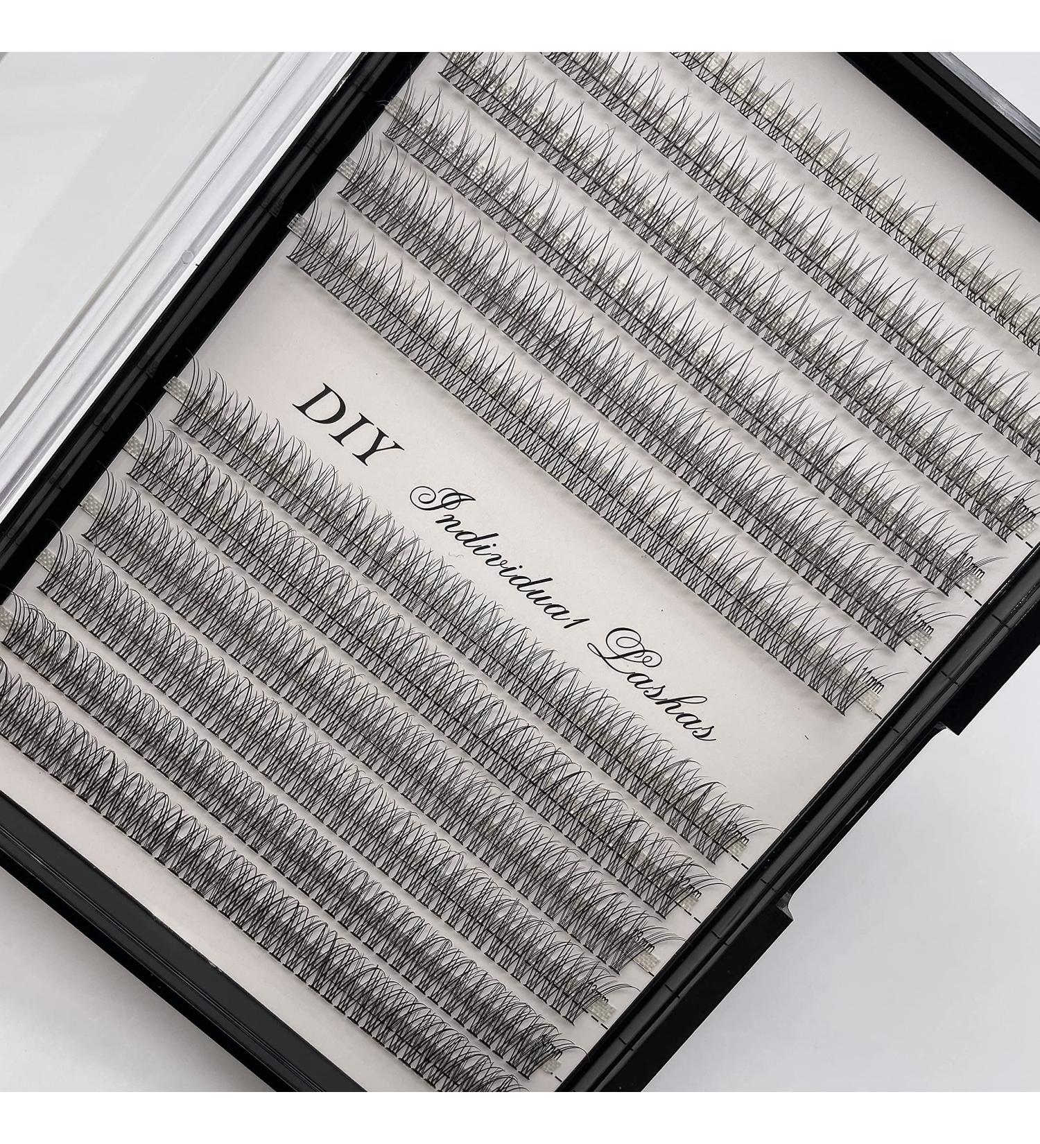 Natural Cluster Eyelash Extensions 8-14mm Mixed Pack - C Curl Fishtail Lashes 0.07mm - Buy Online on SooperMarket.com