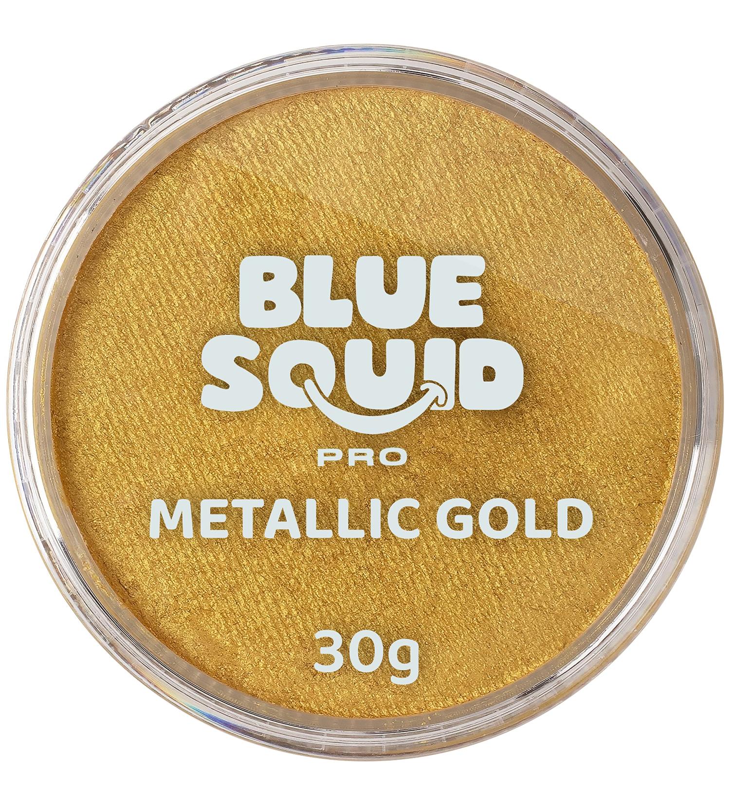 Blue Squid PRO Metallic Gold Face Paint - 30gm Water Activated Body Makeup for Adults & Kids | Non Toxic Halloween SFX Facepaint - Buy Online on SooperMarket.com