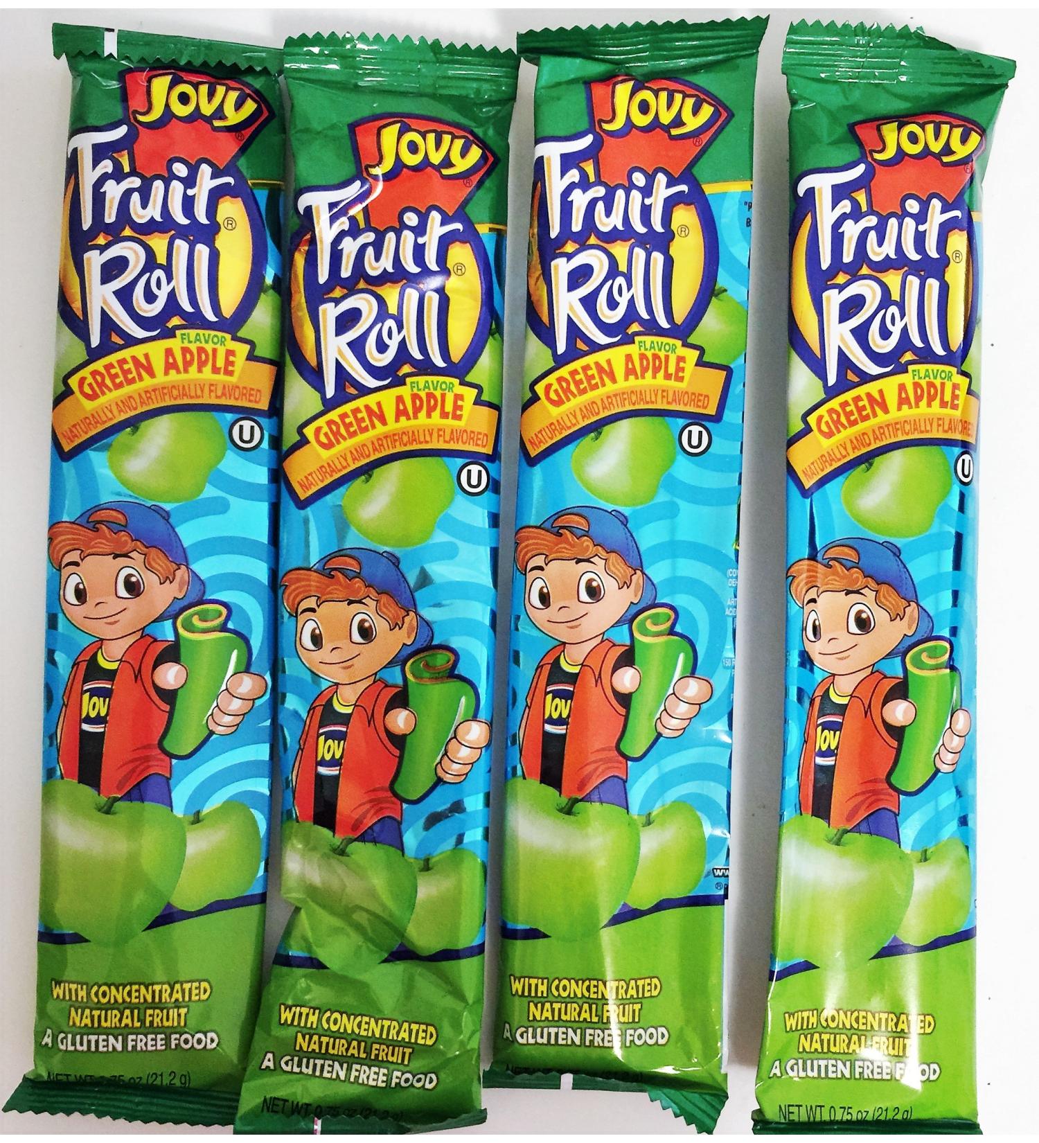 0.75oz Jovy Green Apple Fruit Roll Snack - 4 Packets per Order - Buy Online on SooperMarket.com