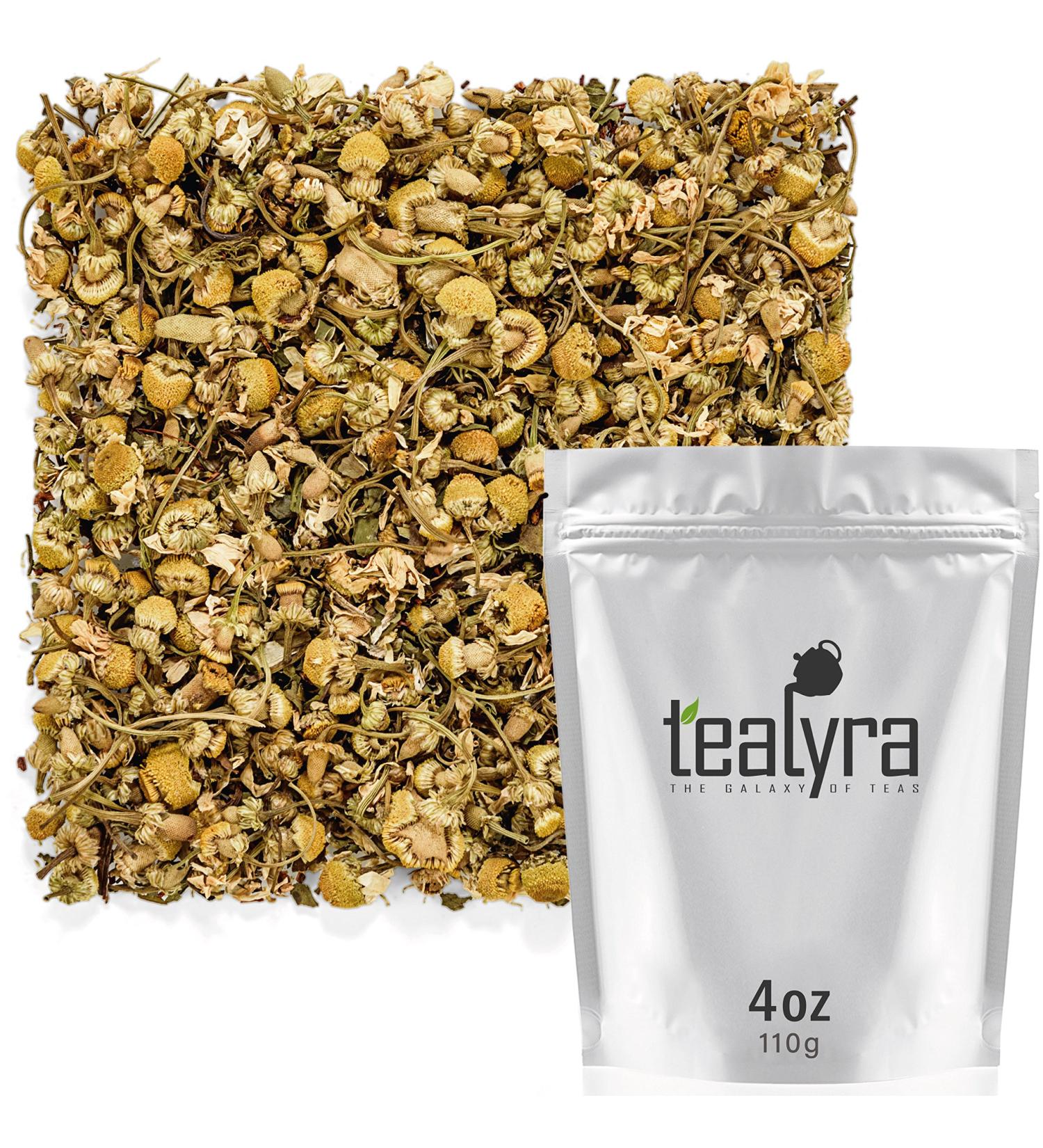 Tealyra Lovely Night Herbal Tea Blend - Chamomile, Rooibos, Mint - Calming & Relaxing - Antioxidant-Rich - Caffeine-Free - 110g - Buy Online on SooperMarket.com